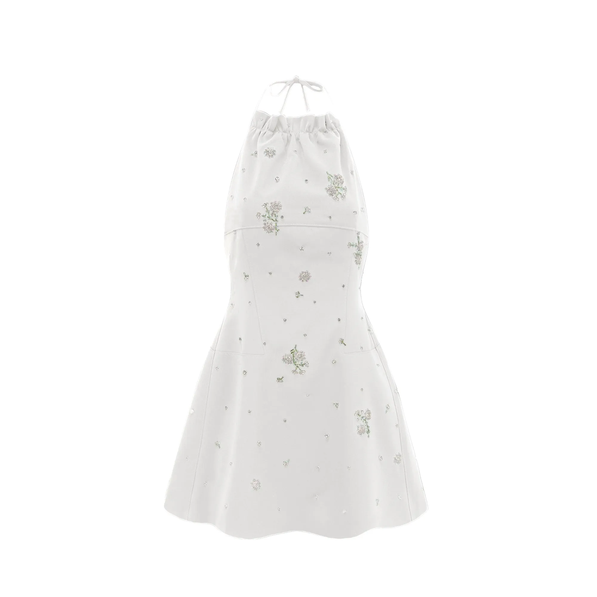 Ariane crystal-embellished scoop-back mini dress Gloria Lanvin