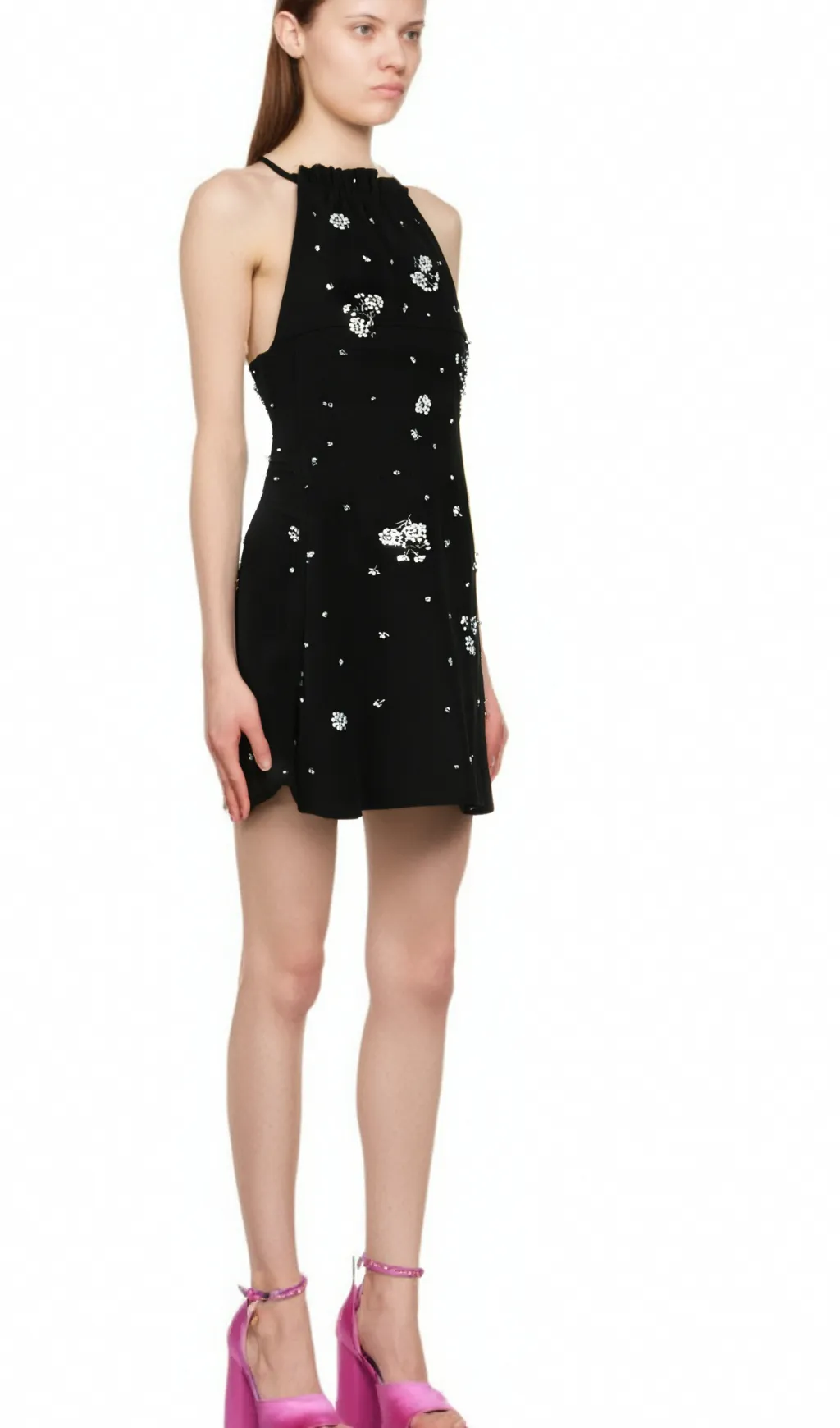 Ariane crystal-embellished scoop-back mini dress Gloria Lanvin