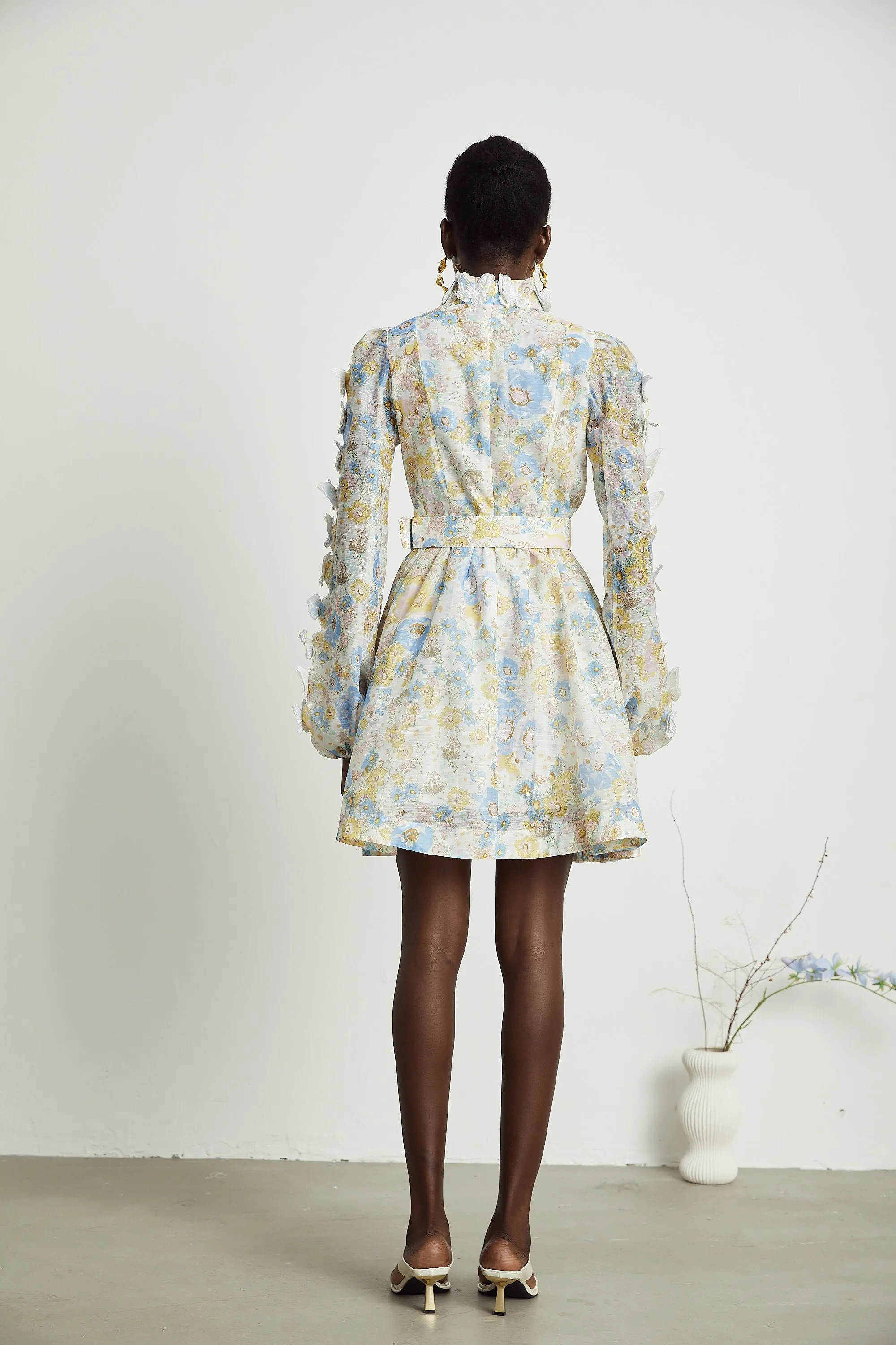 Axelle 3D-butterfly floral-print mini dress Gloria Lanvin