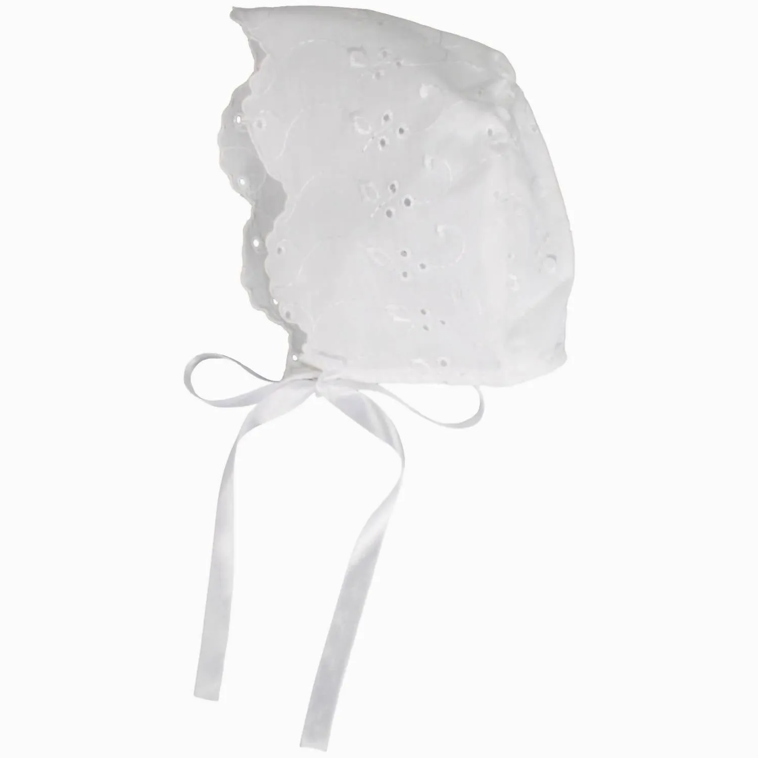 Baby Girl's Eyelet Lace Christening Gown In White