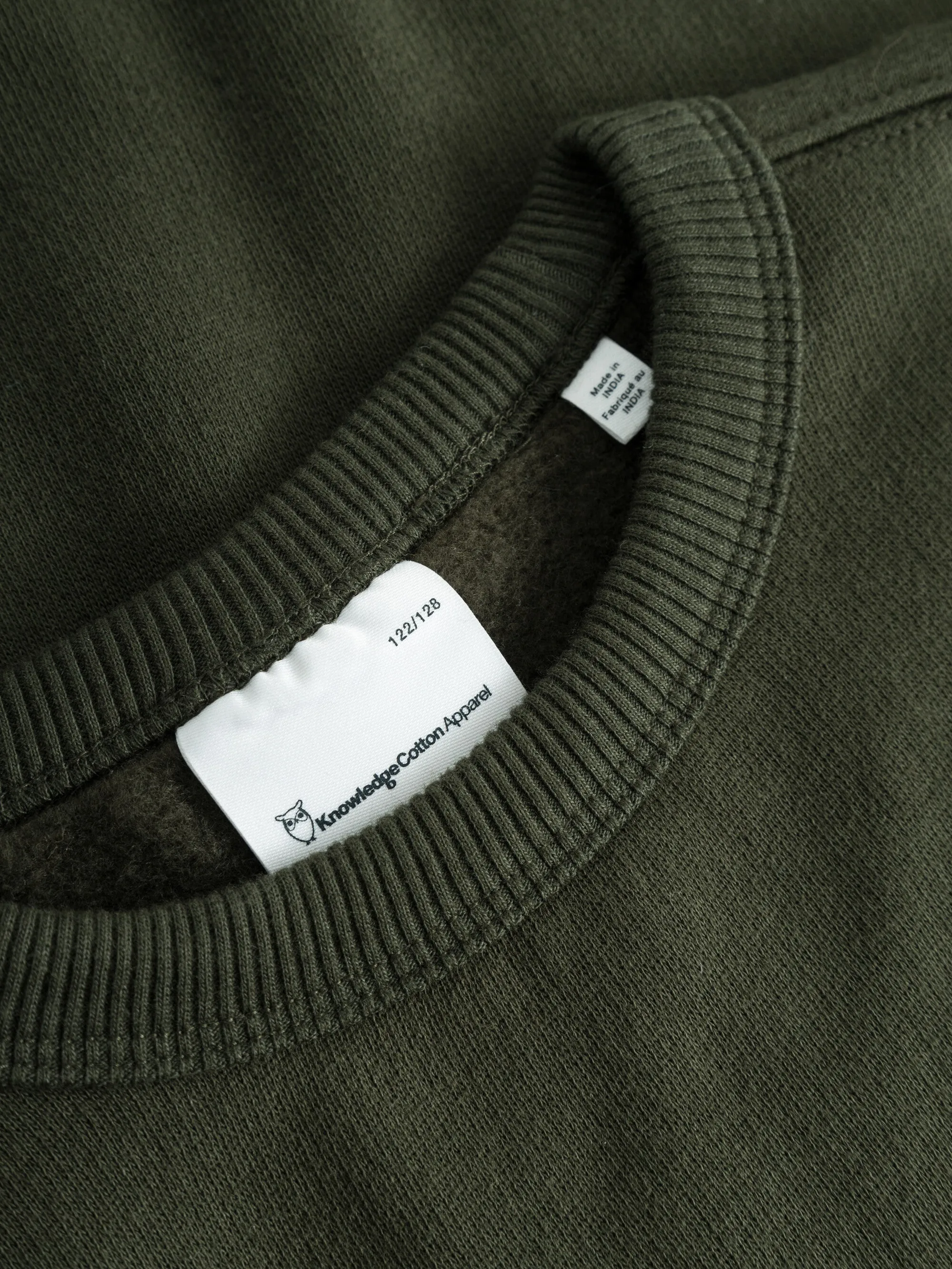 Badge crew neck sweat - Forrest Night Knowledge Cotton