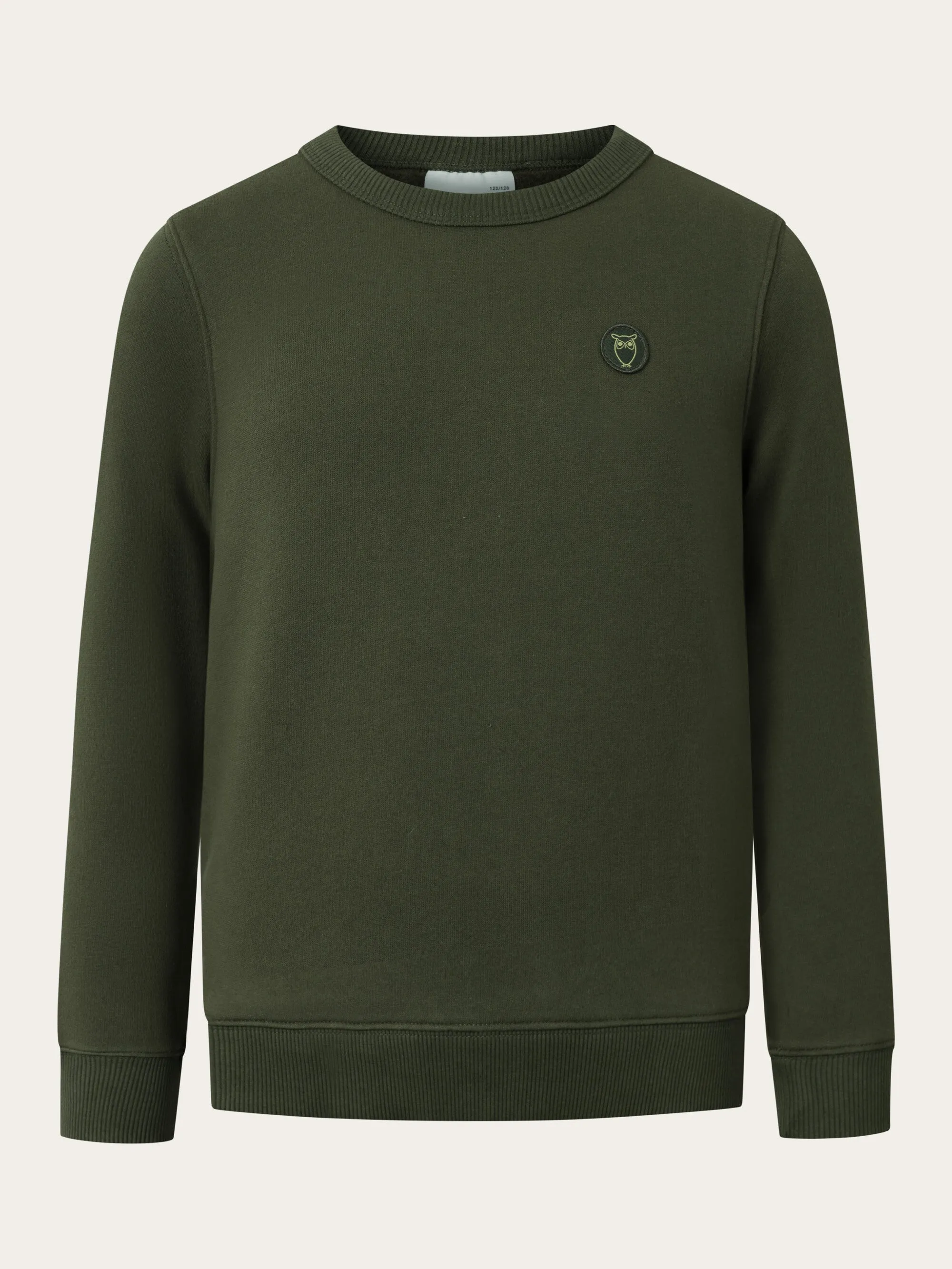Badge crew neck sweat - Forrest Night Knowledge Cotton
