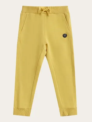 Badge jog pant - Misted Yellow Knowledge Cotton