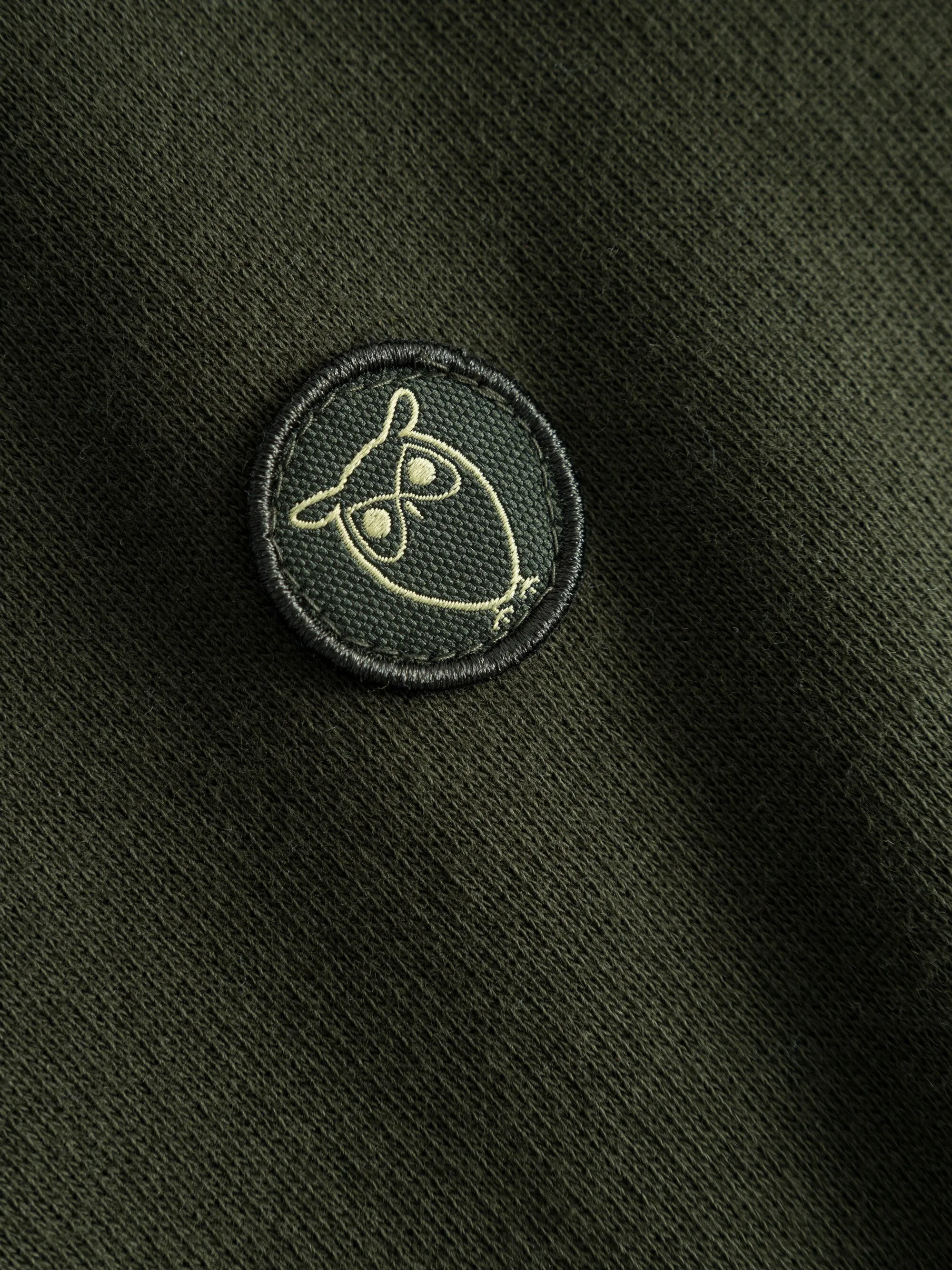 Badge zip hood sweat - Forrest Night Knowledge Cotton
