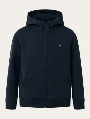 Badge zip hood sweat - Total Eclipse Knowledge Cotton