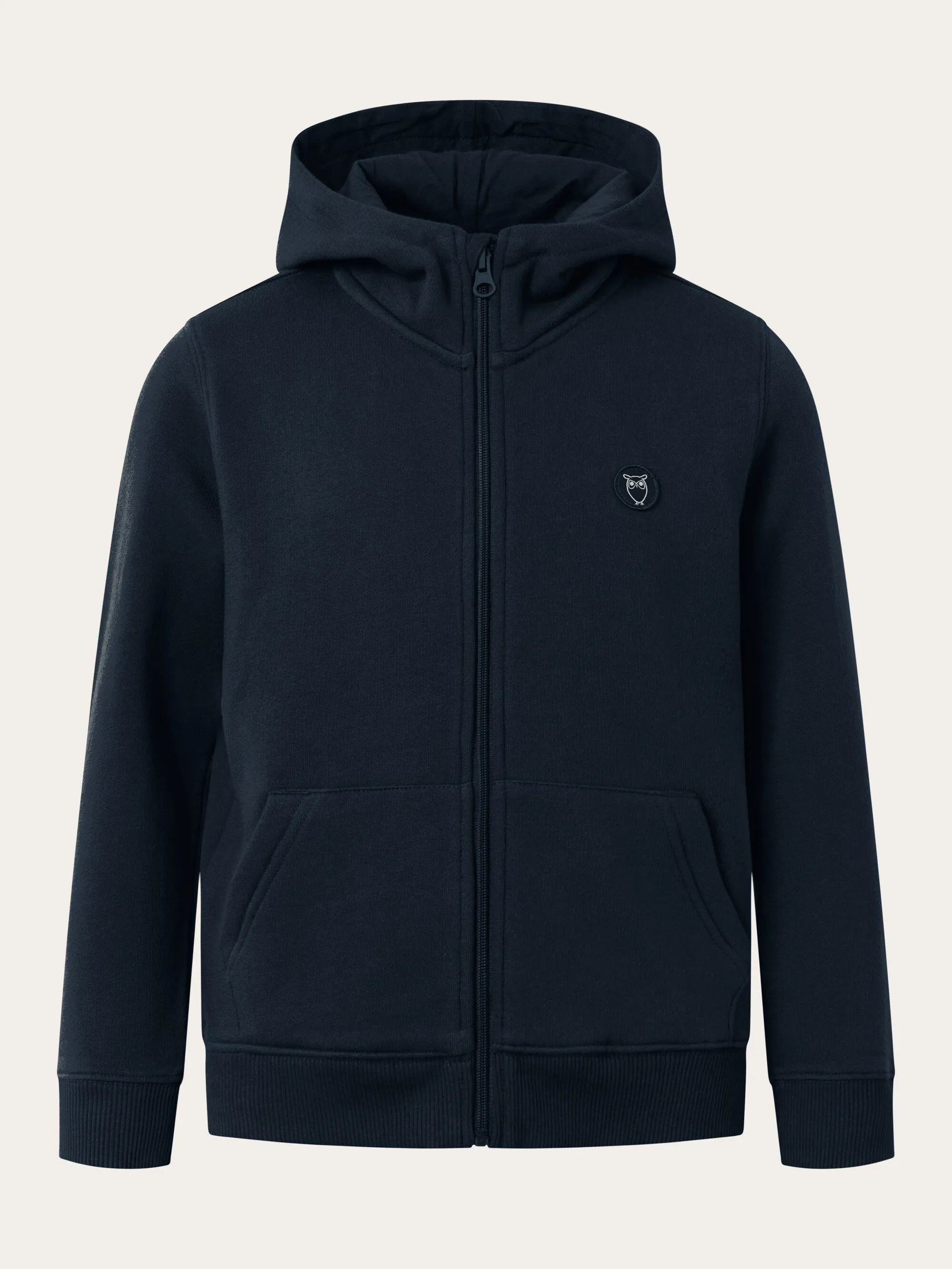 Badge zip hood sweat - Total Eclipse Knowledge Cotton