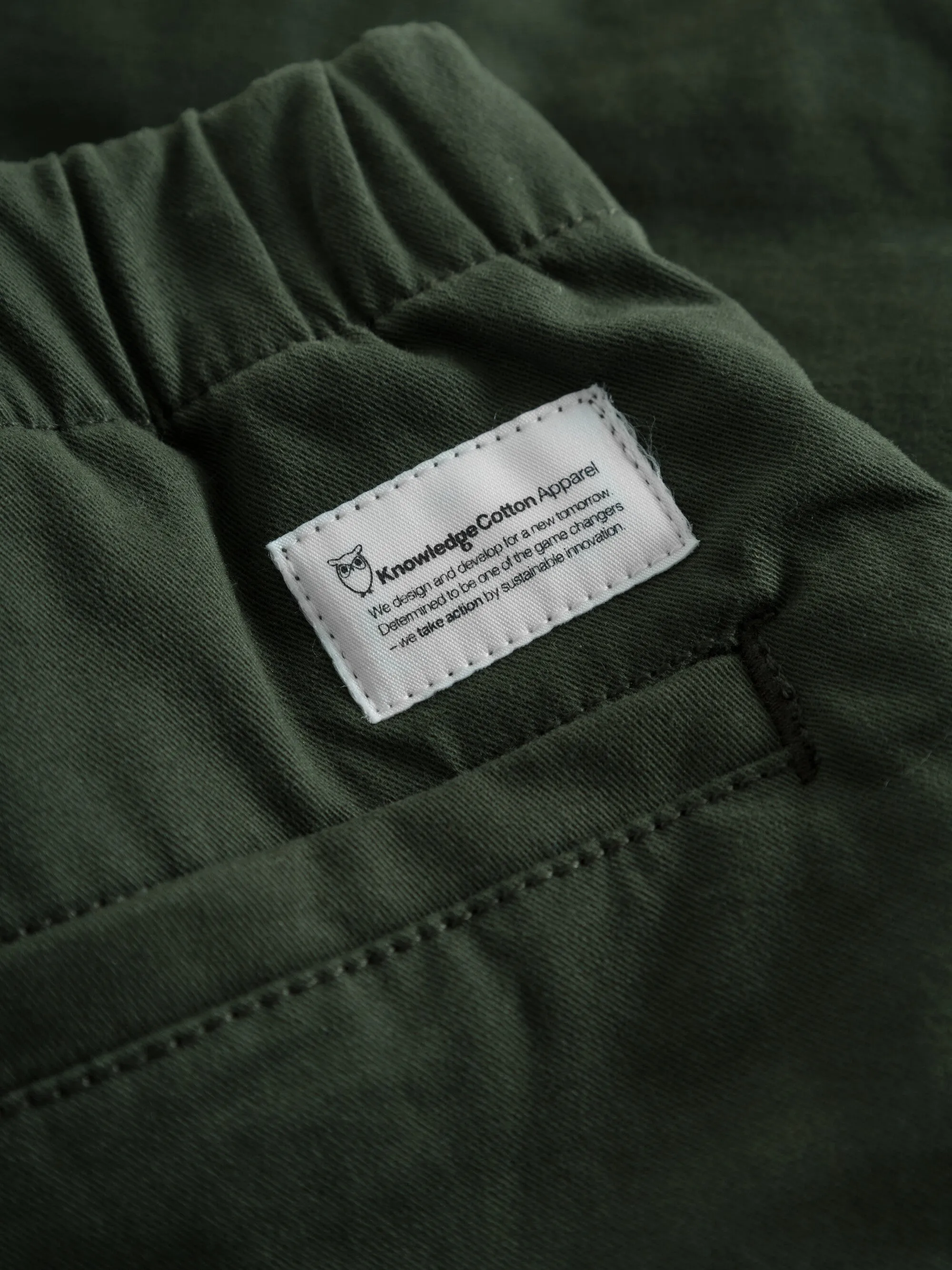 Baggy twill shorts belt details - Forrest Night Knowledge Cotton