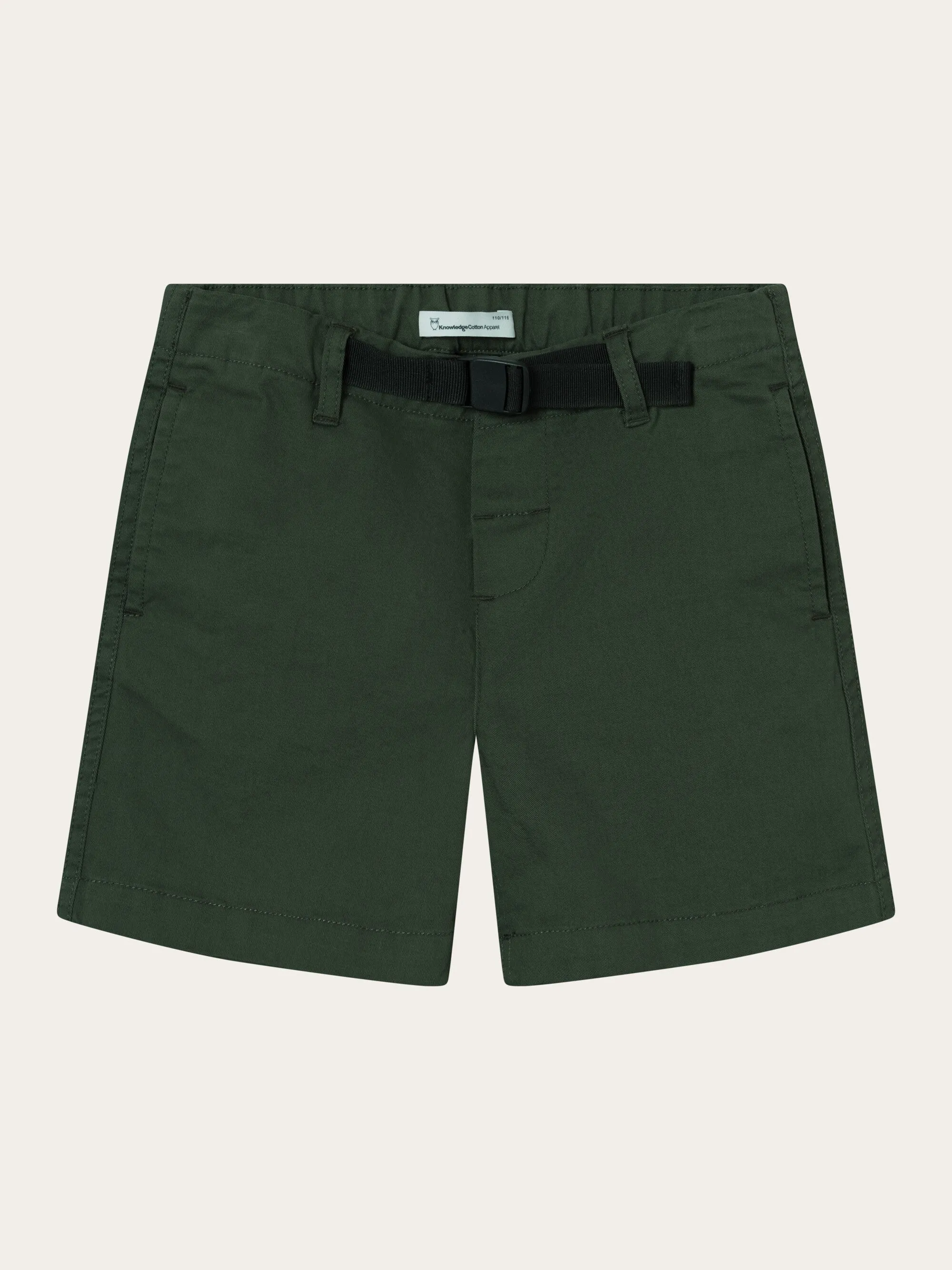 Baggy twill shorts belt details - Forrest Night Knowledge Cotton
