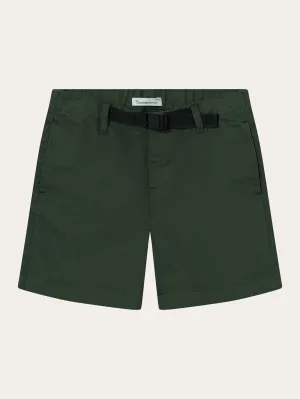 Baggy twill shorts belt details - Forrest Night Knowledge Cotton