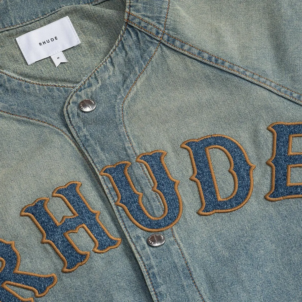 Baseball Denim Shirt 'Dark Indigo'