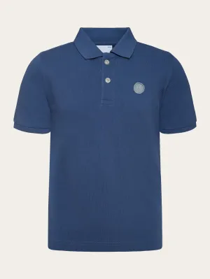 Basic badge polo - GOTS/Vegan - Moonlight Blue Knowledge Cotton