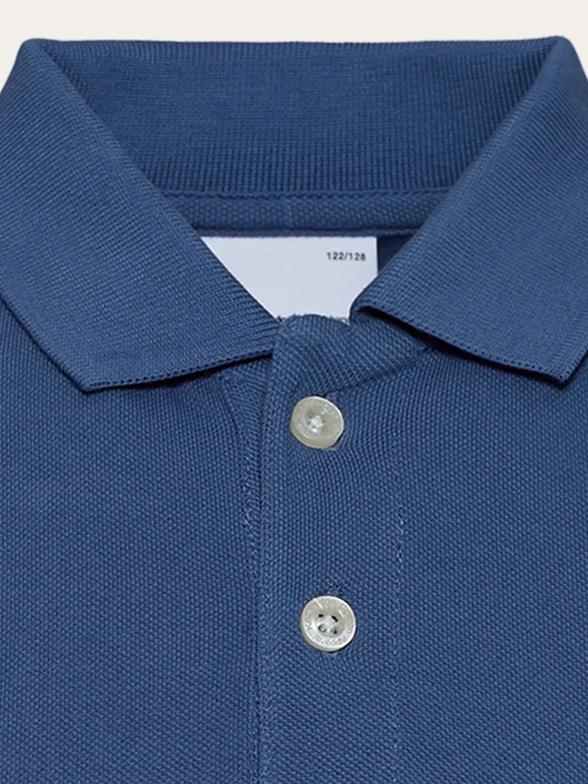 Basic badge polo - GOTS/Vegan - Moonlight Blue Knowledge Cotton