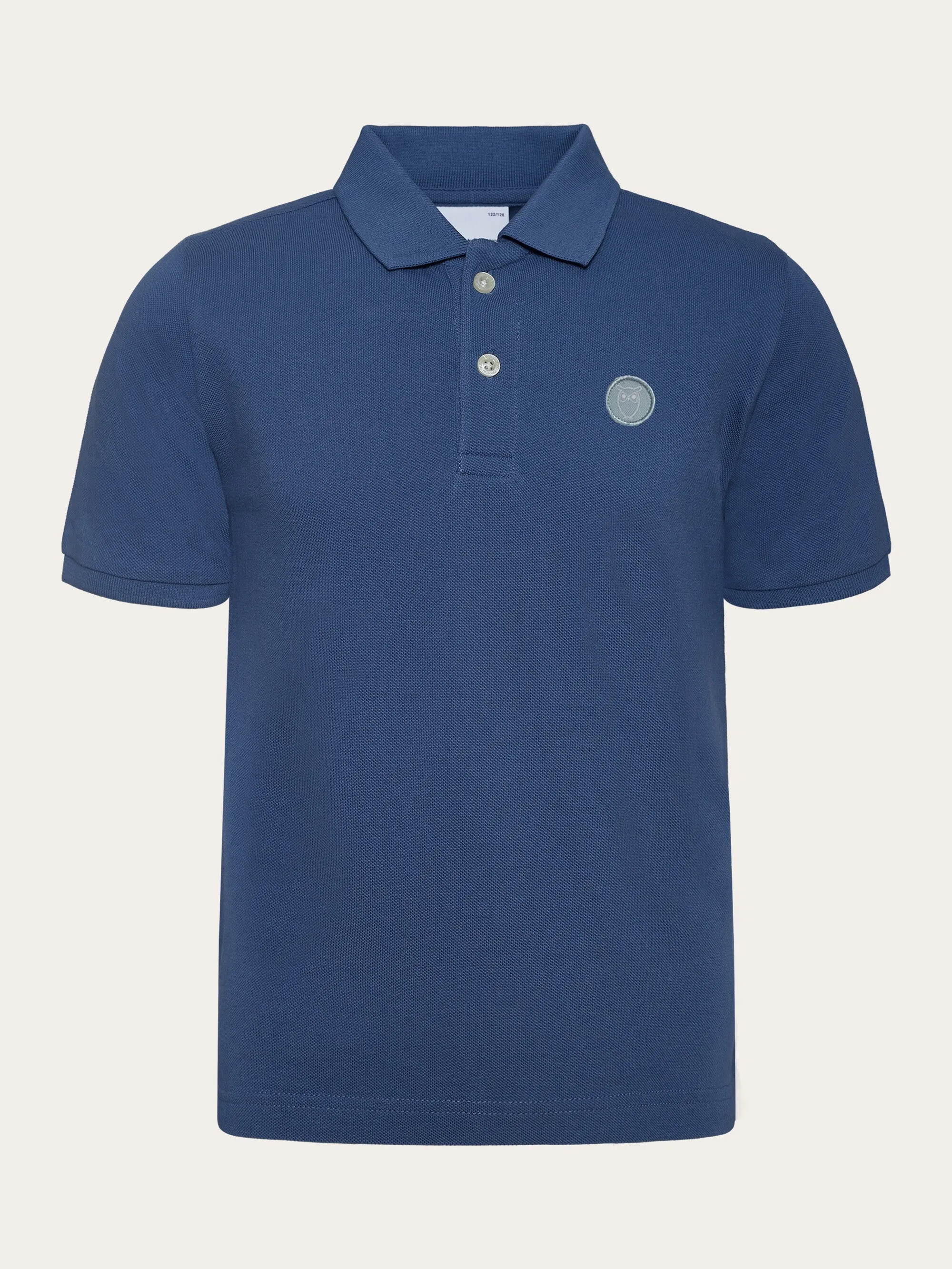 Basic badge polo - GOTS/Vegan - Moonlight Blue Knowledge Cotton
