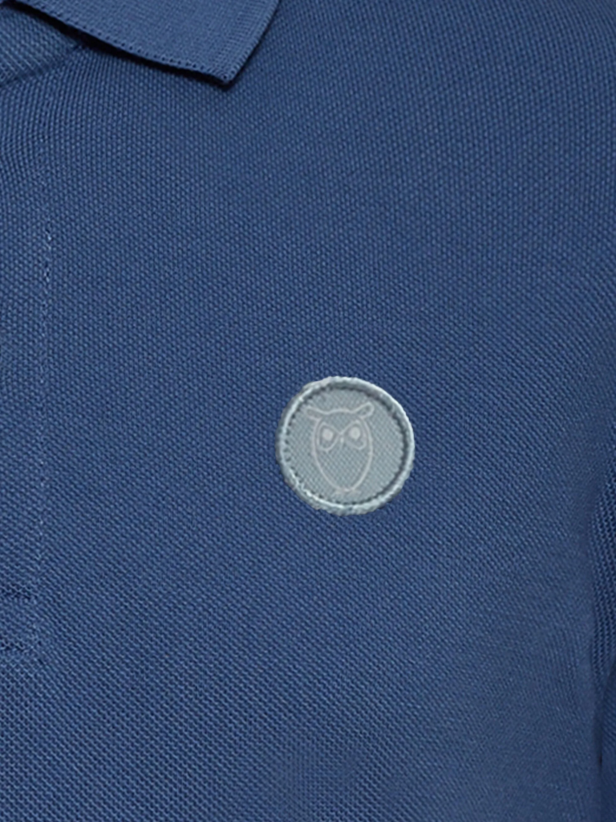 Basic badge polo - GOTS/Vegan - Moonlight Blue Knowledge Cotton