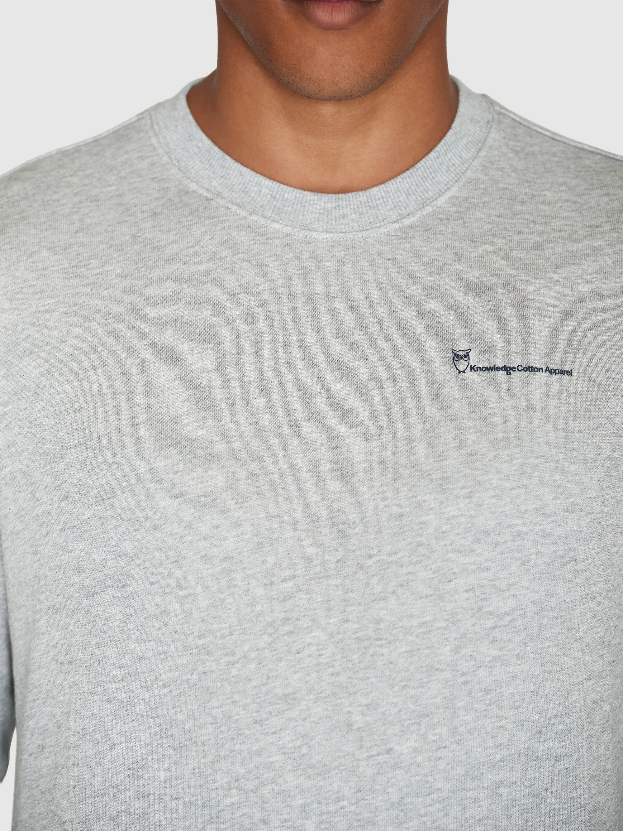 Basic knowledgecotton sweat - Grey Melange Knowledge Cotton