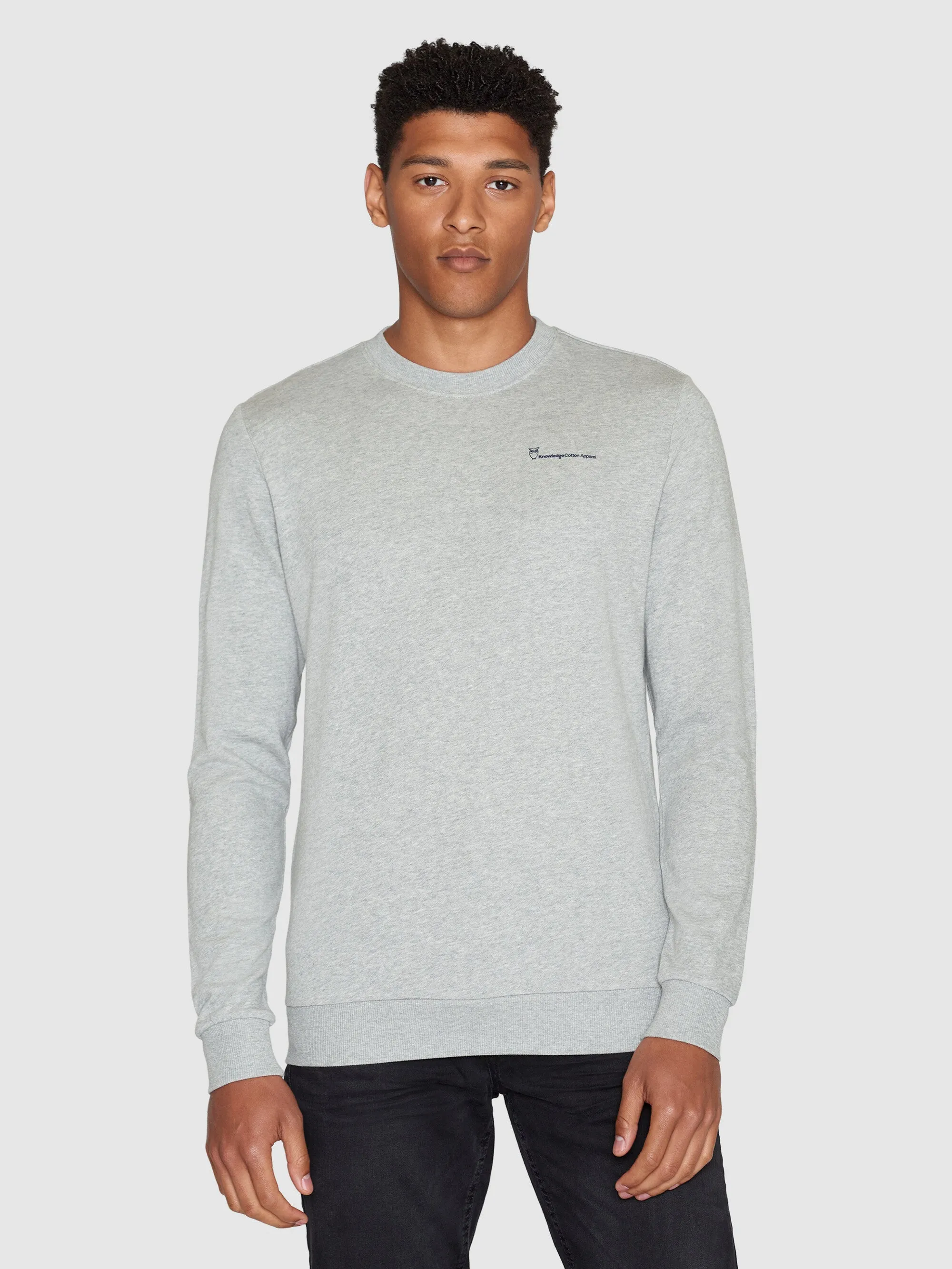 Basic knowledgecotton sweat - Grey Melange Knowledge Cotton