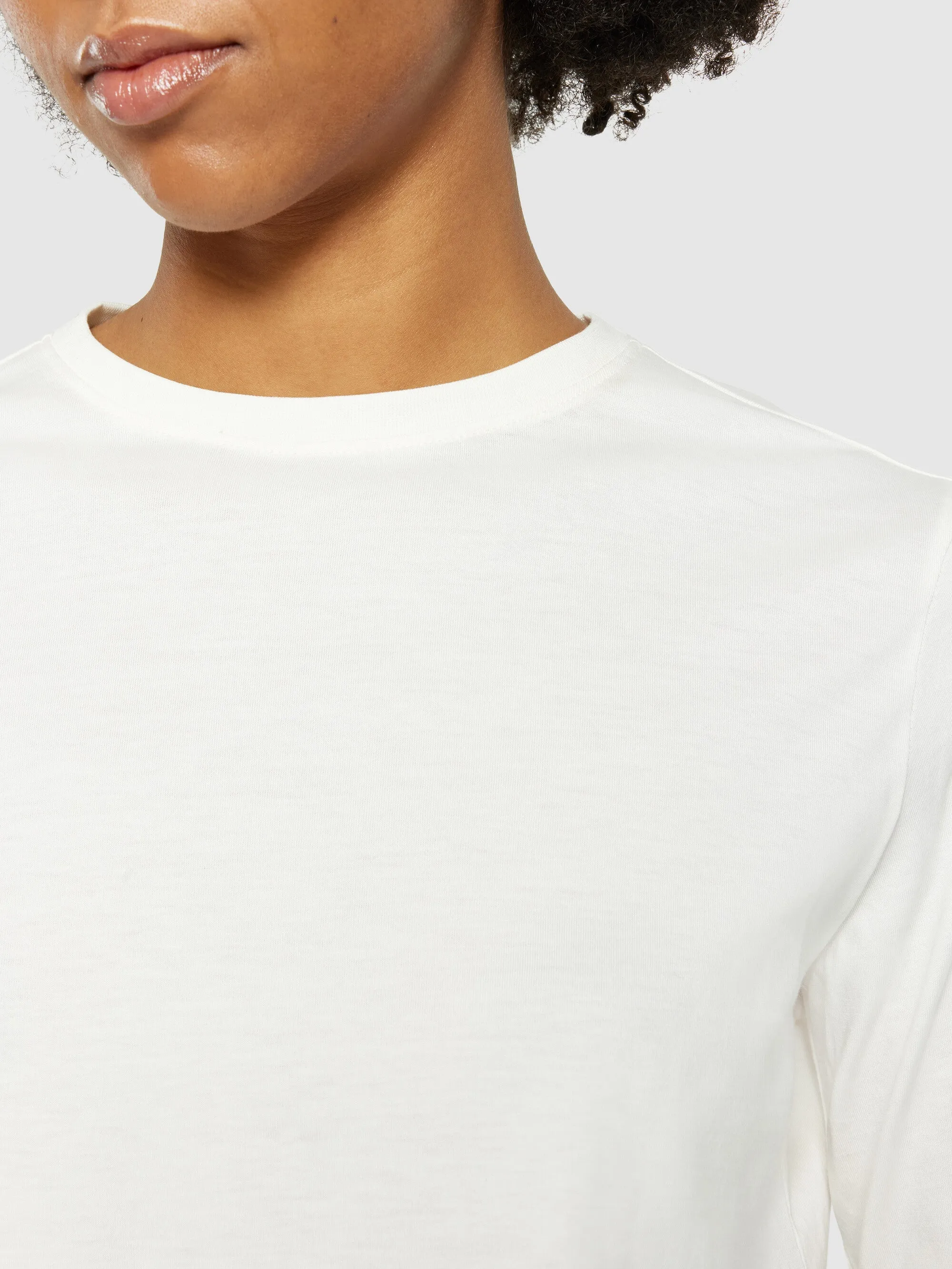 Basic pima cotton long sleeve t-shirt - GOTS/Vegan - Egret Knowledge Cotton