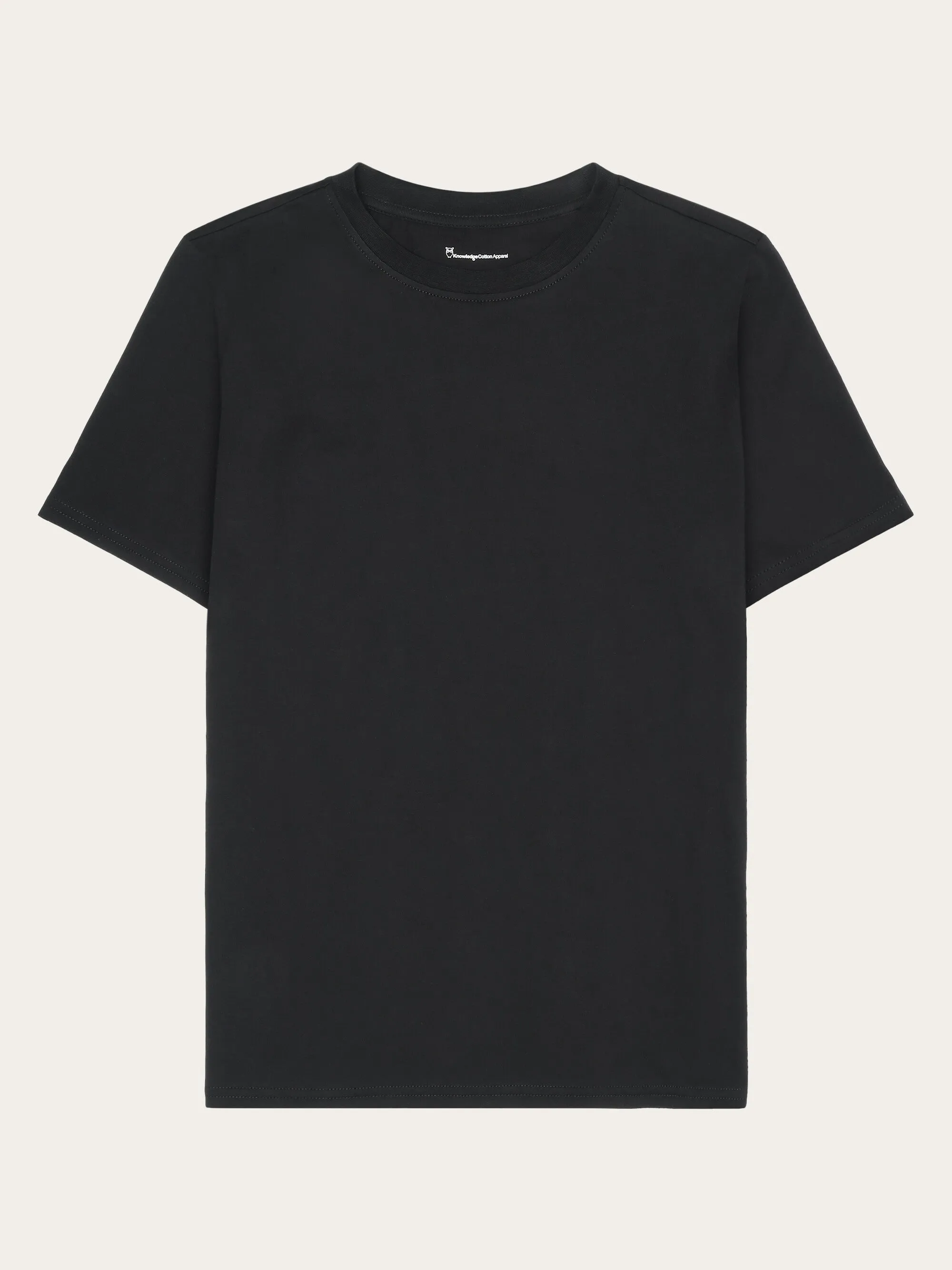 Basic pima cotton t-shirt - GOTS/Vegan - Black Jet Knowledge Cotton