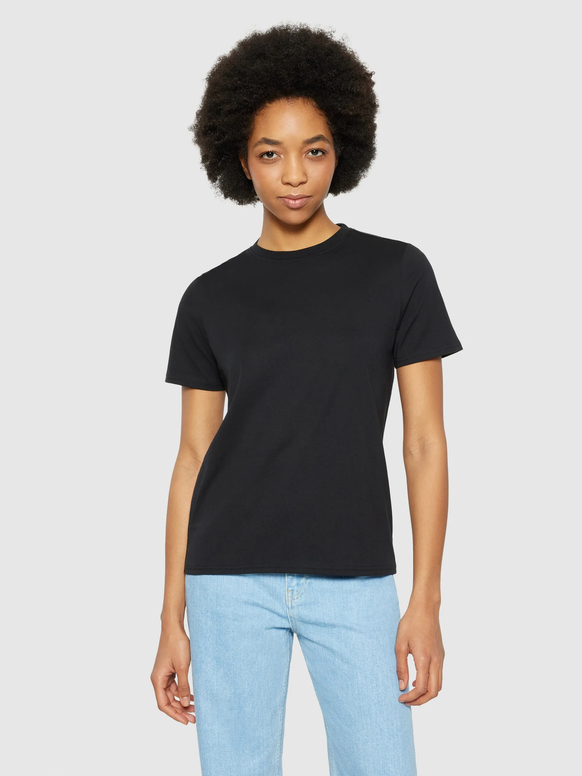 Basic pima cotton t-shirt - GOTS/Vegan - Black Jet Knowledge Cotton