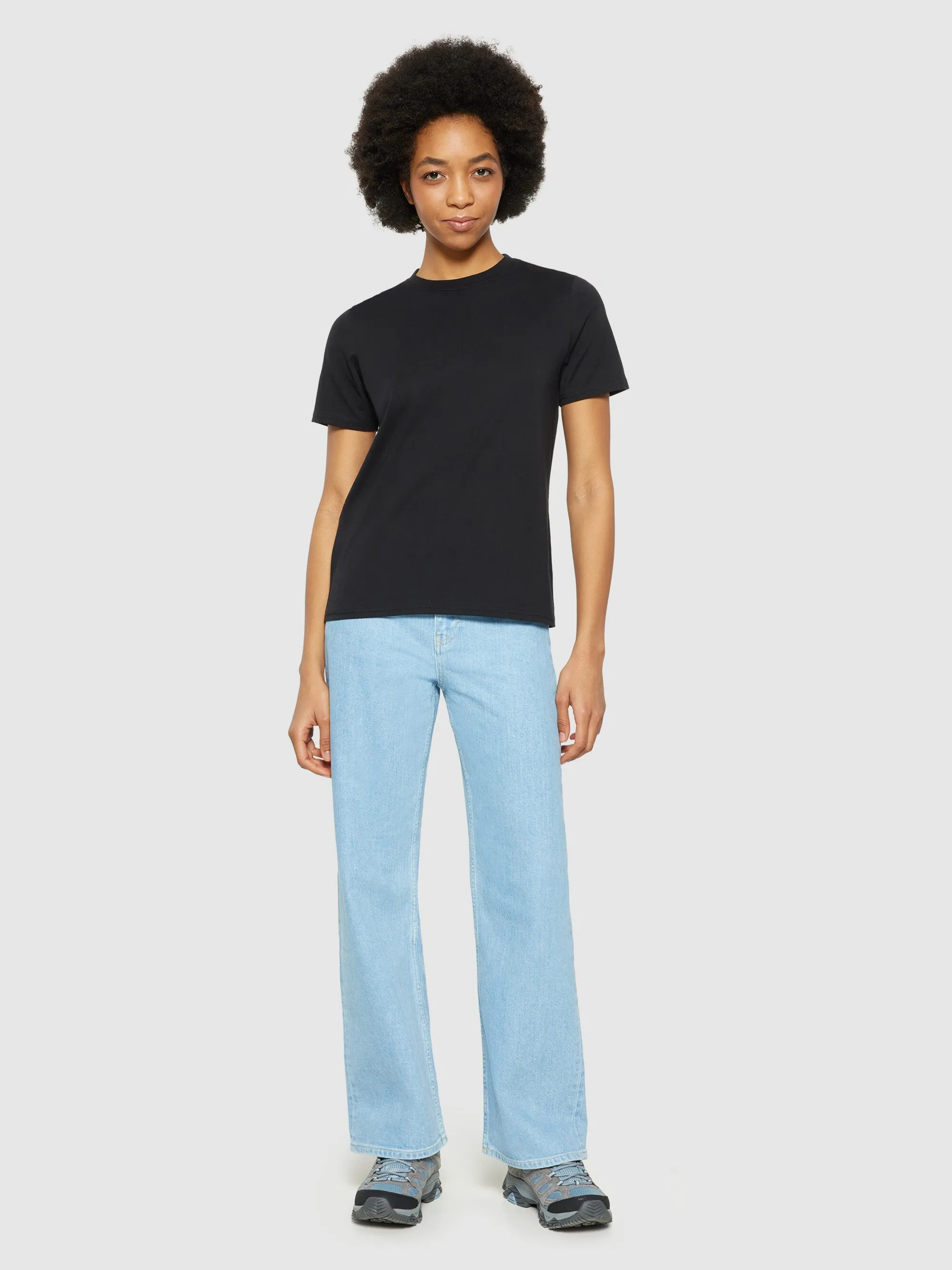Basic pima cotton t-shirt - GOTS/Vegan - Black Jet Knowledge Cotton