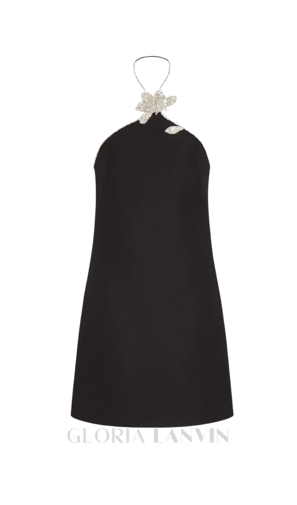 BBLYTHE EMBROIDERED CREPE COUTURE MINI DRESS IN BLACK Gloria Lanvin