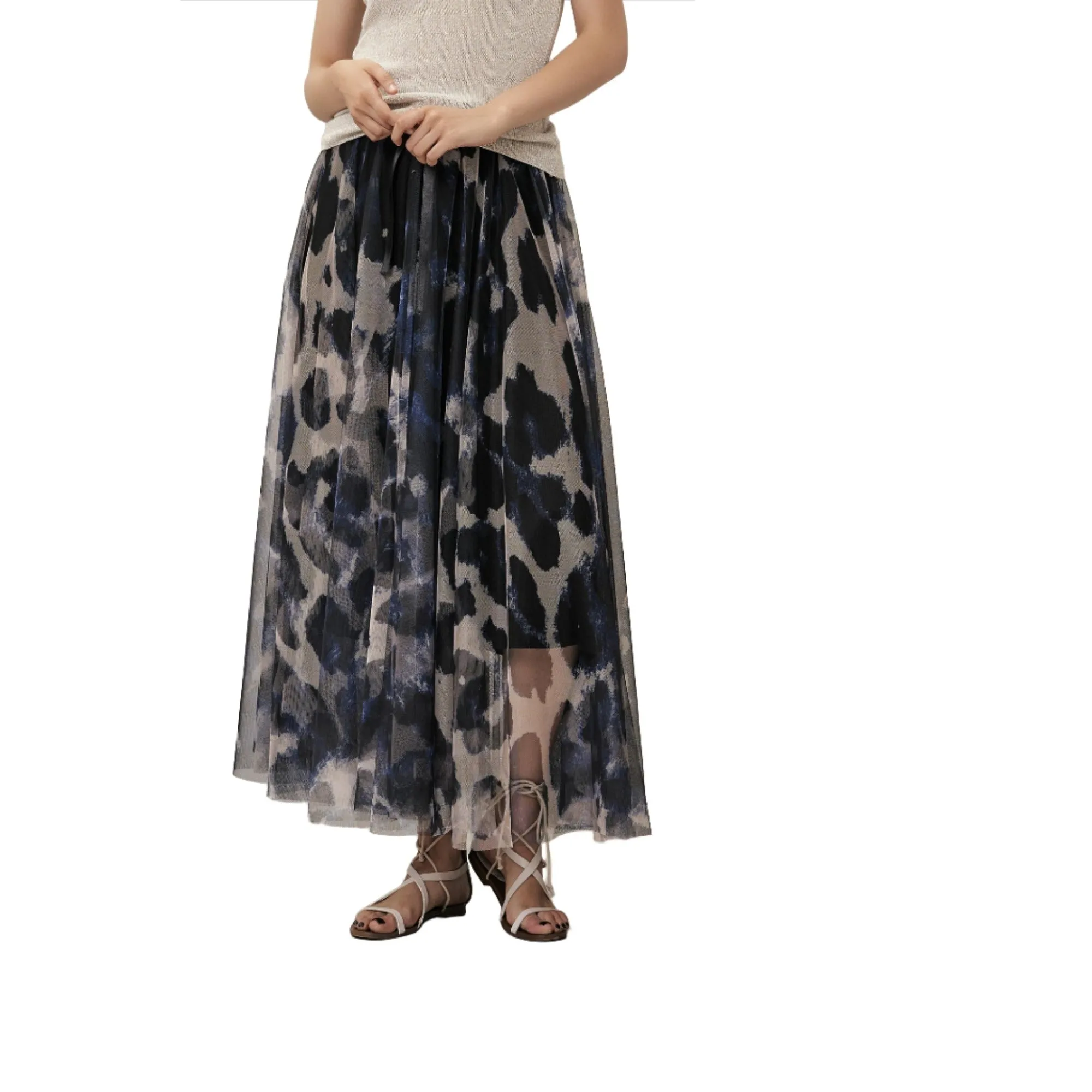 Beye Women's Long Blue Skirt