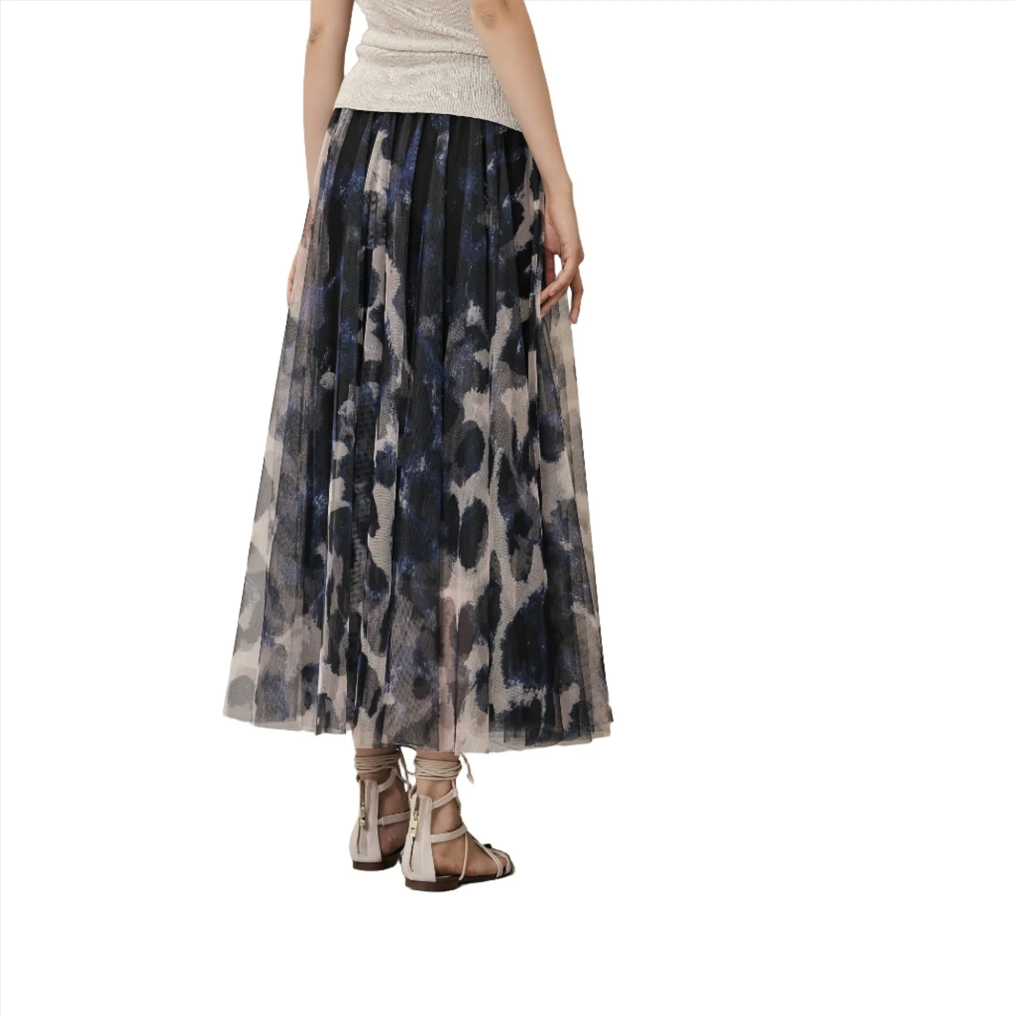Beye Women's Long Blue Skirt