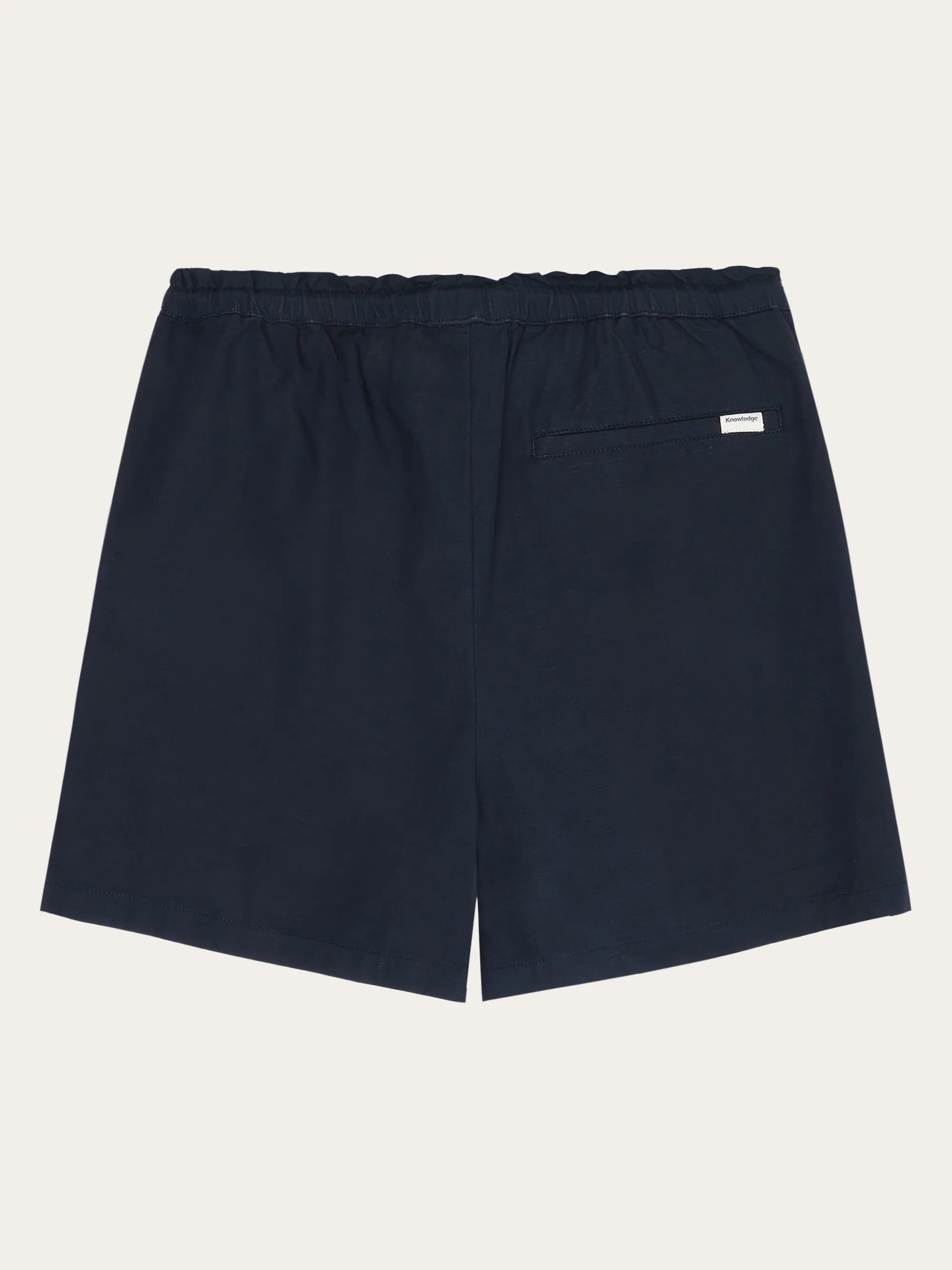 Boardwalk slub shorts with elastic waist - GOTS/Vegan - Total Eclipse Knowledge Cotton