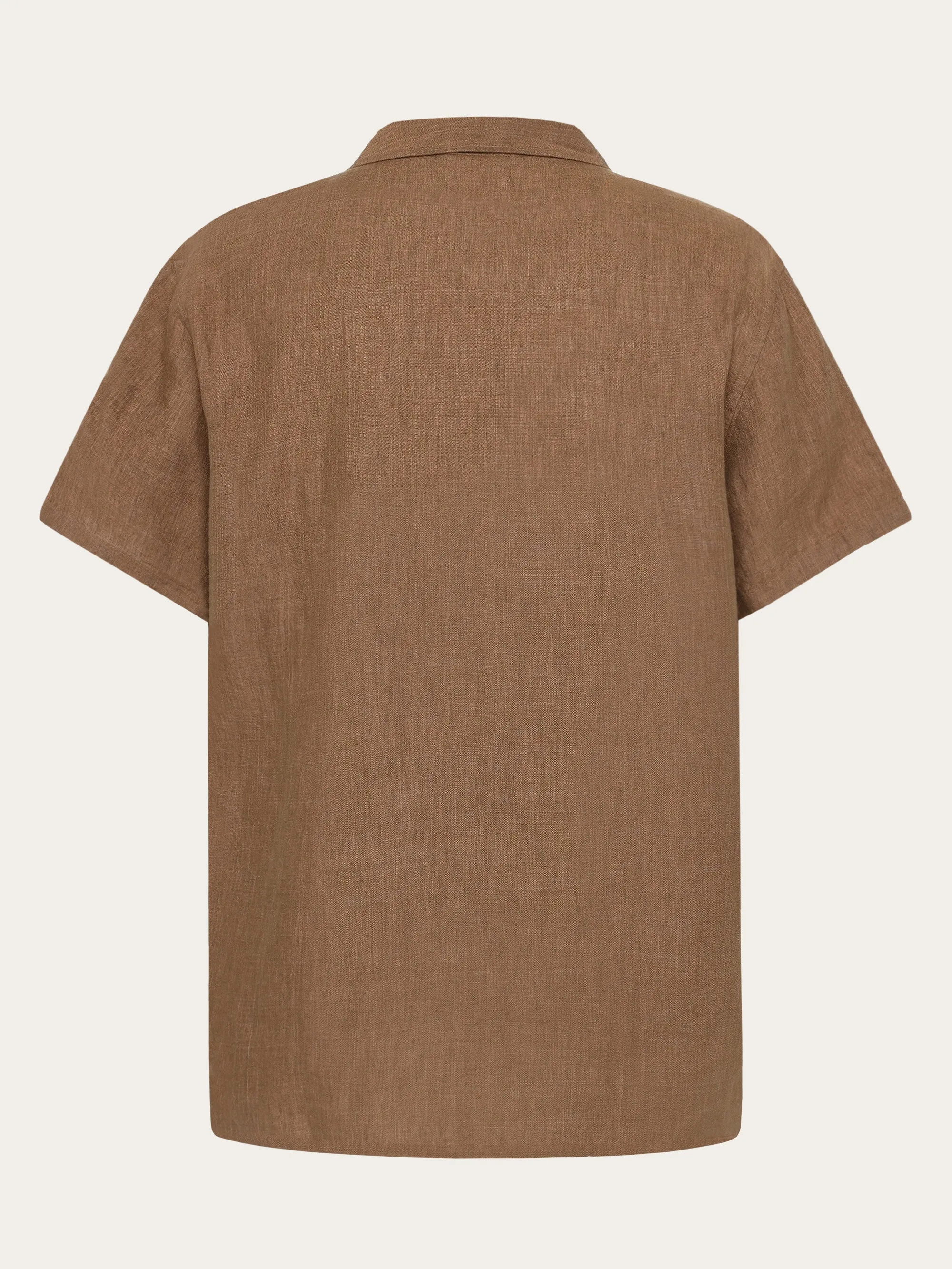 Box fit short sleeved linen shirt - Tuffet Knowledge Cotton