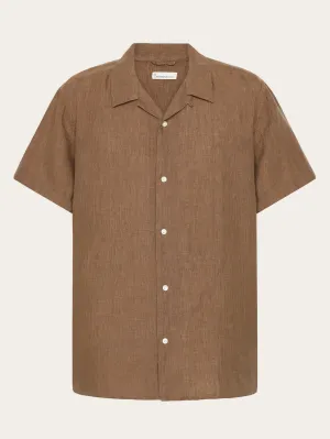 Box fit short sleeved linen shirt - Tuffet Knowledge Cotton