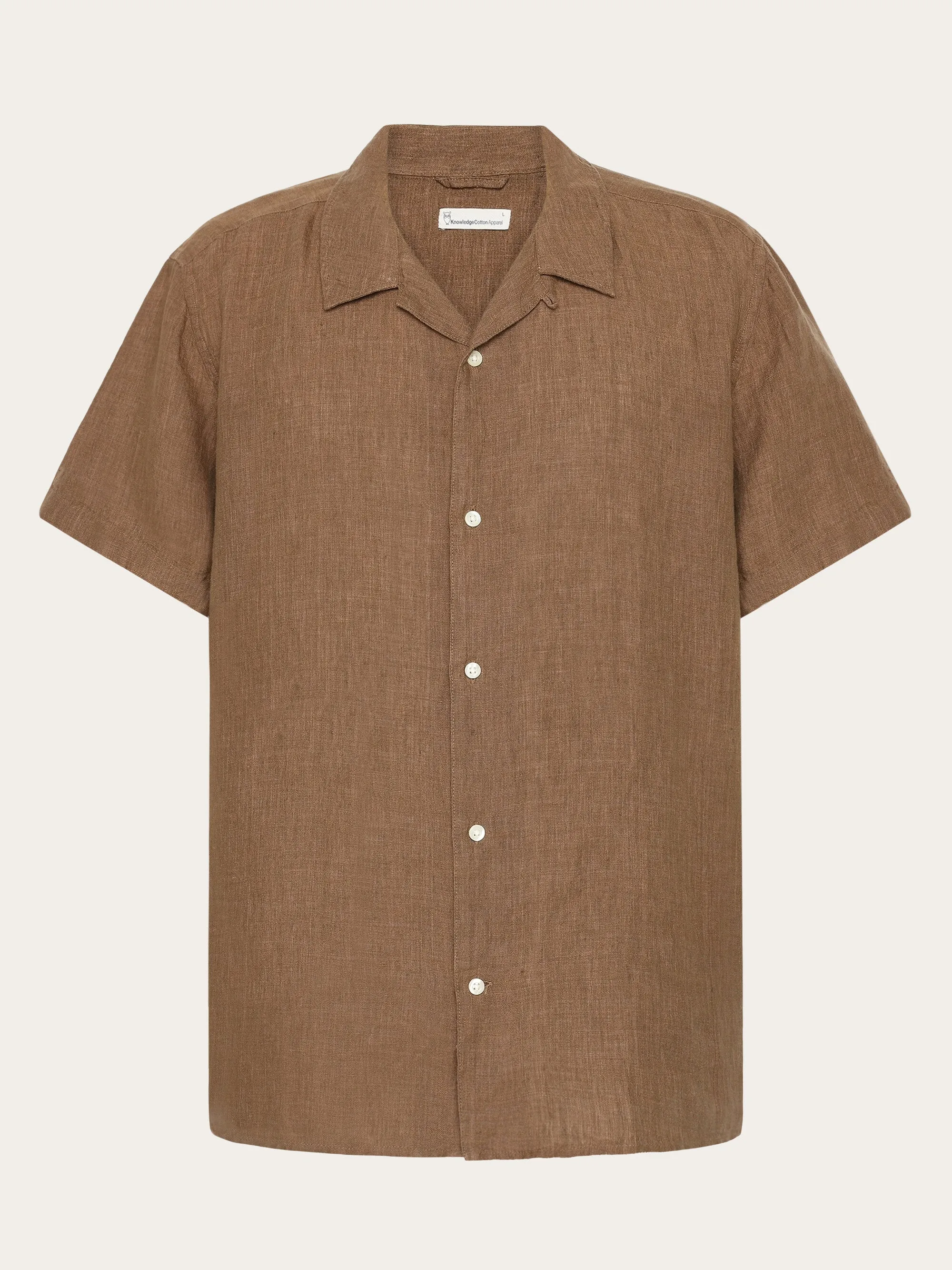 Box fit short sleeved linen shirt - Tuffet Knowledge Cotton