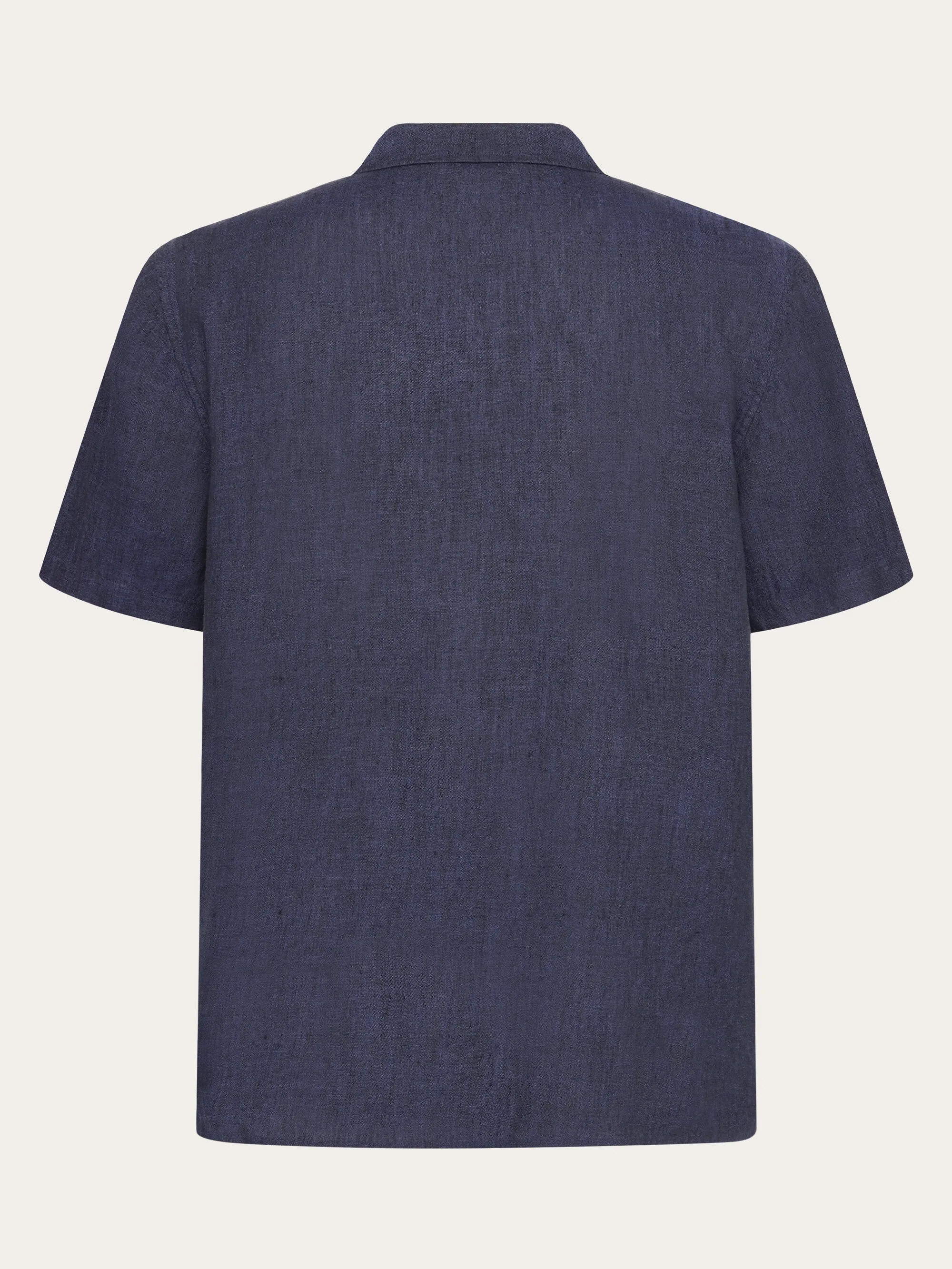 Box fit short sleeved linen shirt - Yarndyed - Total Eclipse Knowledge Cotton