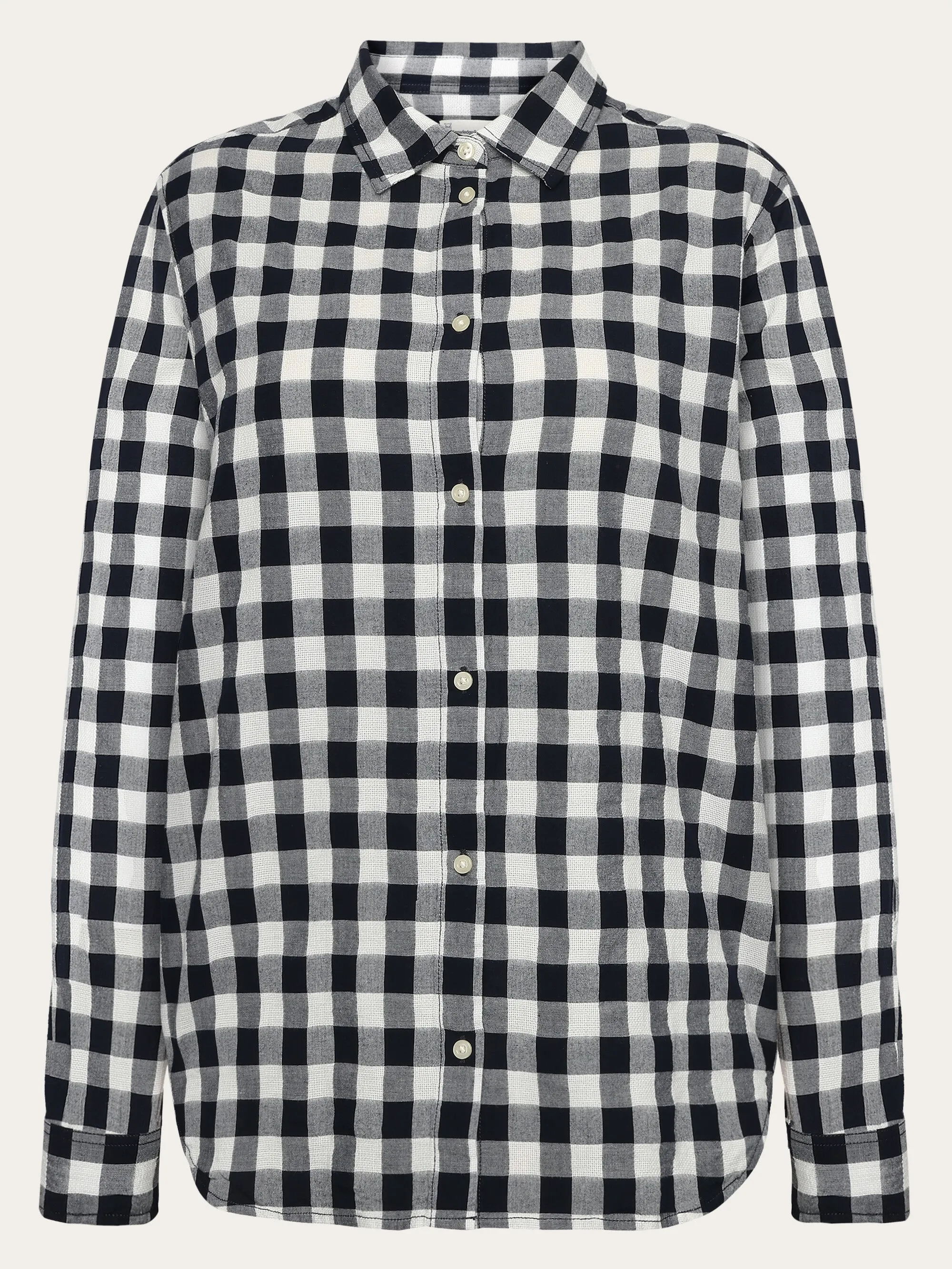 Check long sleeved shirt - GOTS/Vegan - Night Sky Knowledge Cotton