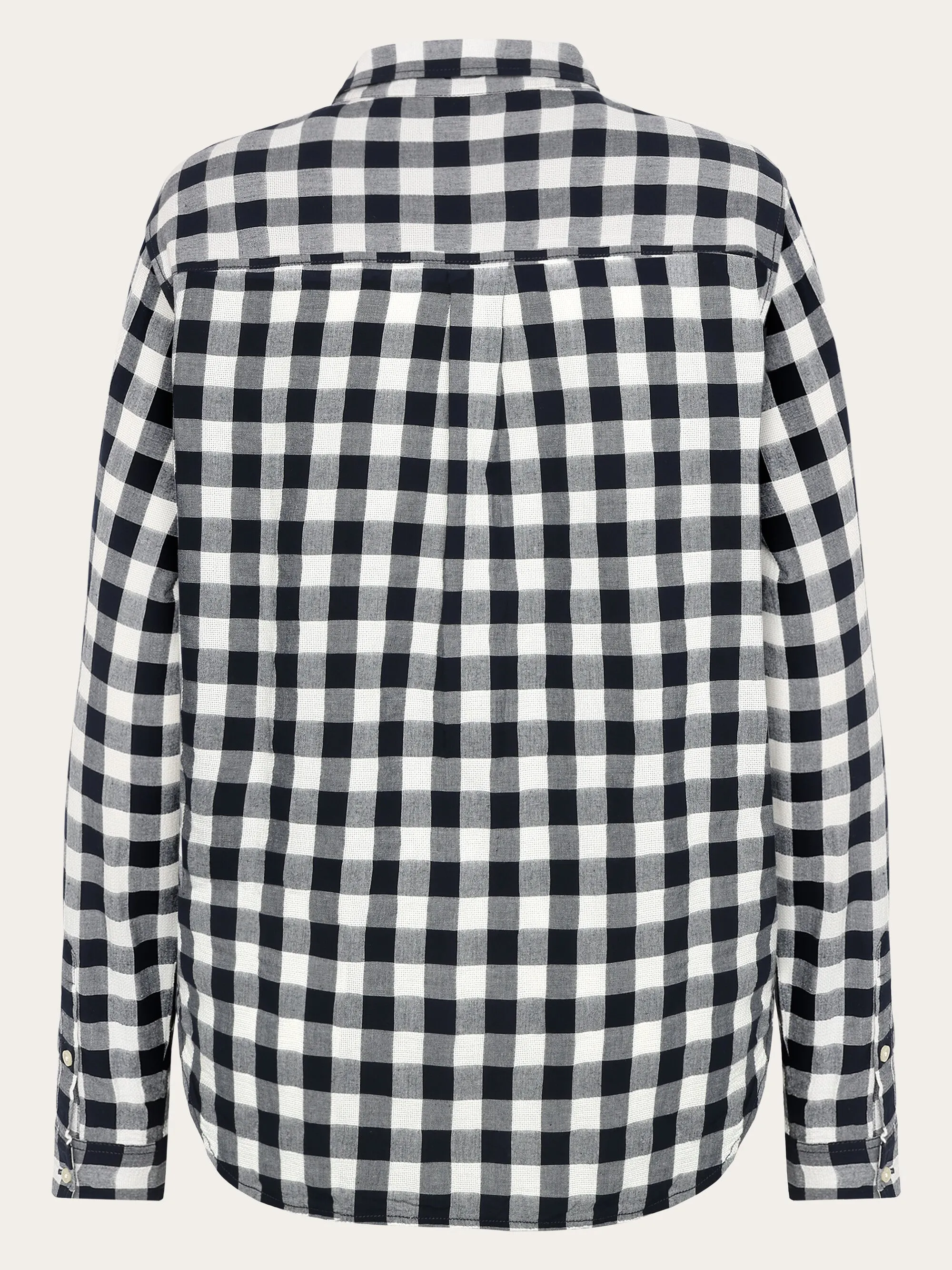 Check long sleeved shirt - GOTS/Vegan - Night Sky Knowledge Cotton