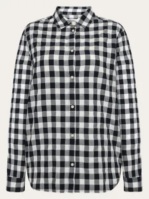 Check long sleeved shirt - GOTS/Vegan - Night Sky Knowledge Cotton