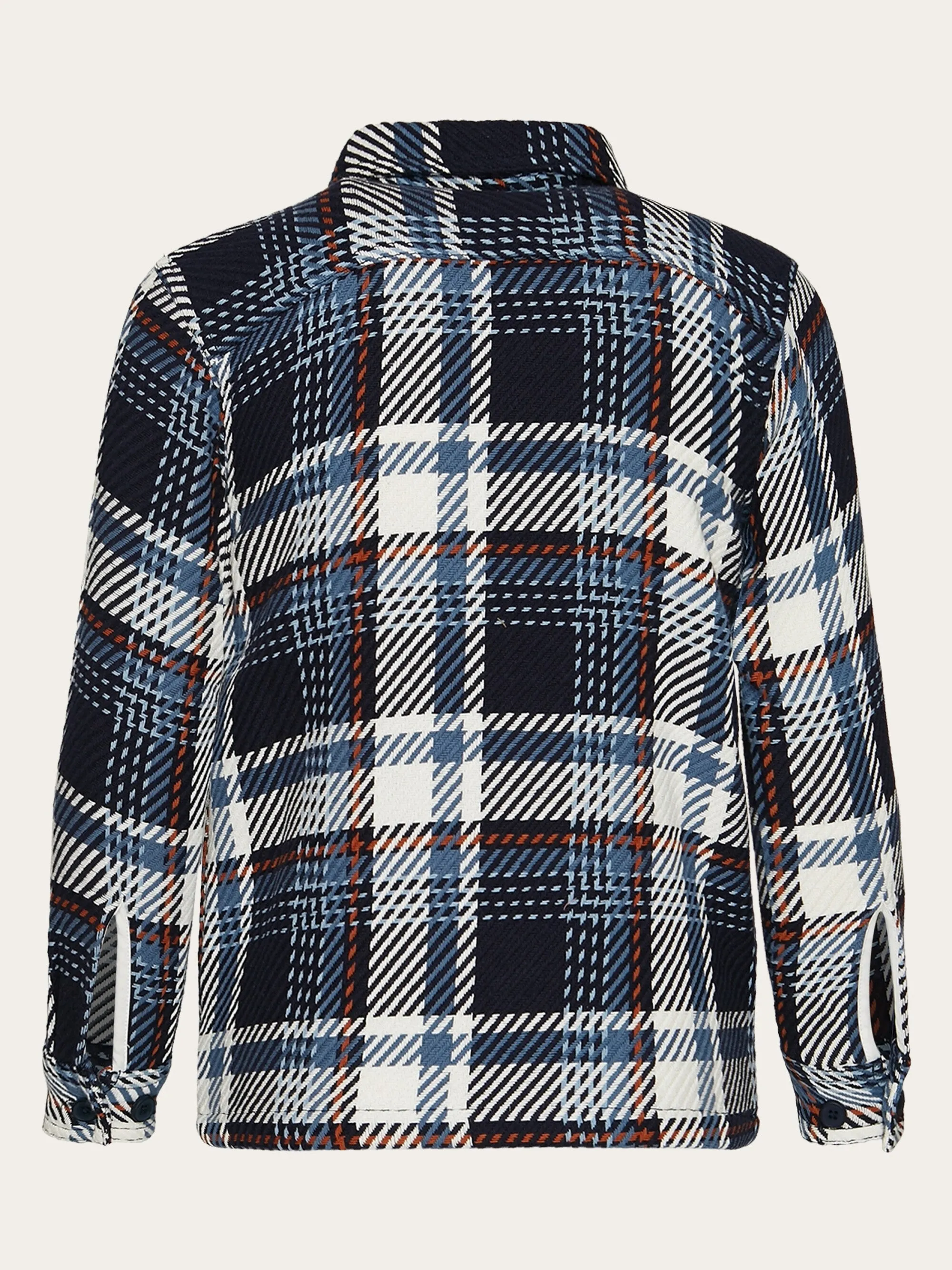Checked overshirt - GOTS/Vegan - blue check Knowledge Cotton
