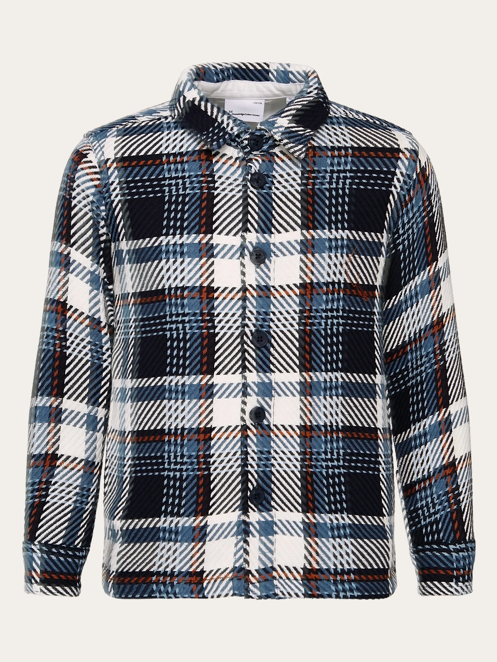 Checked overshirt - GOTS/Vegan - blue check Knowledge Cotton