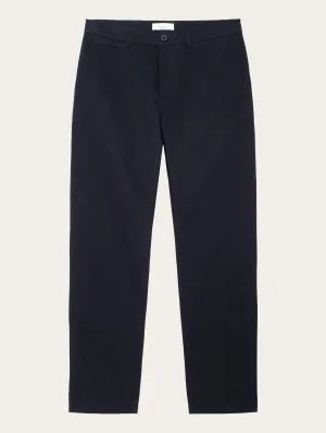 CHUCK regular twill chino pants - Black Jet Knowledge Cotton