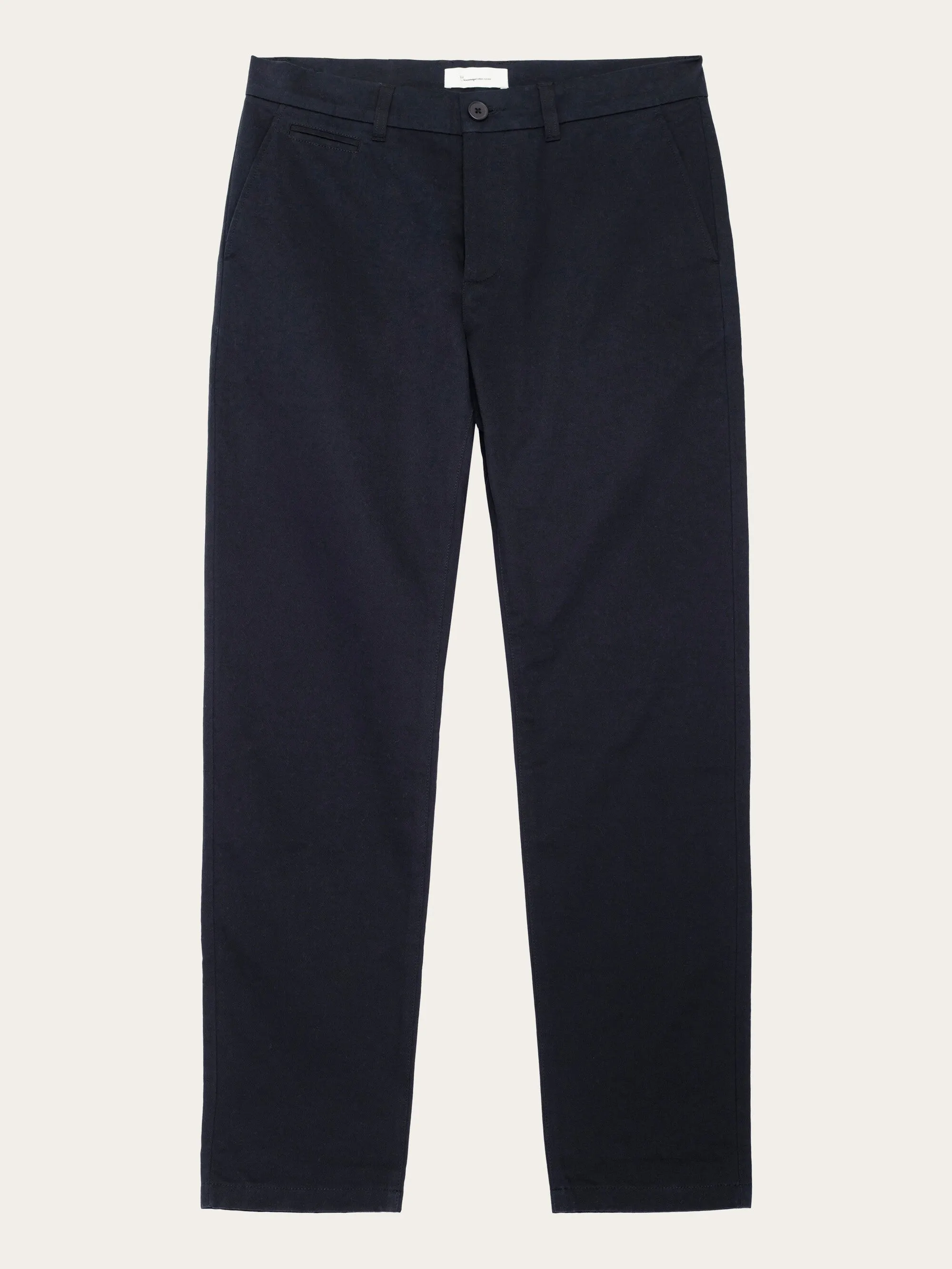CHUCK regular twill chino pants - Black Jet Knowledge Cotton