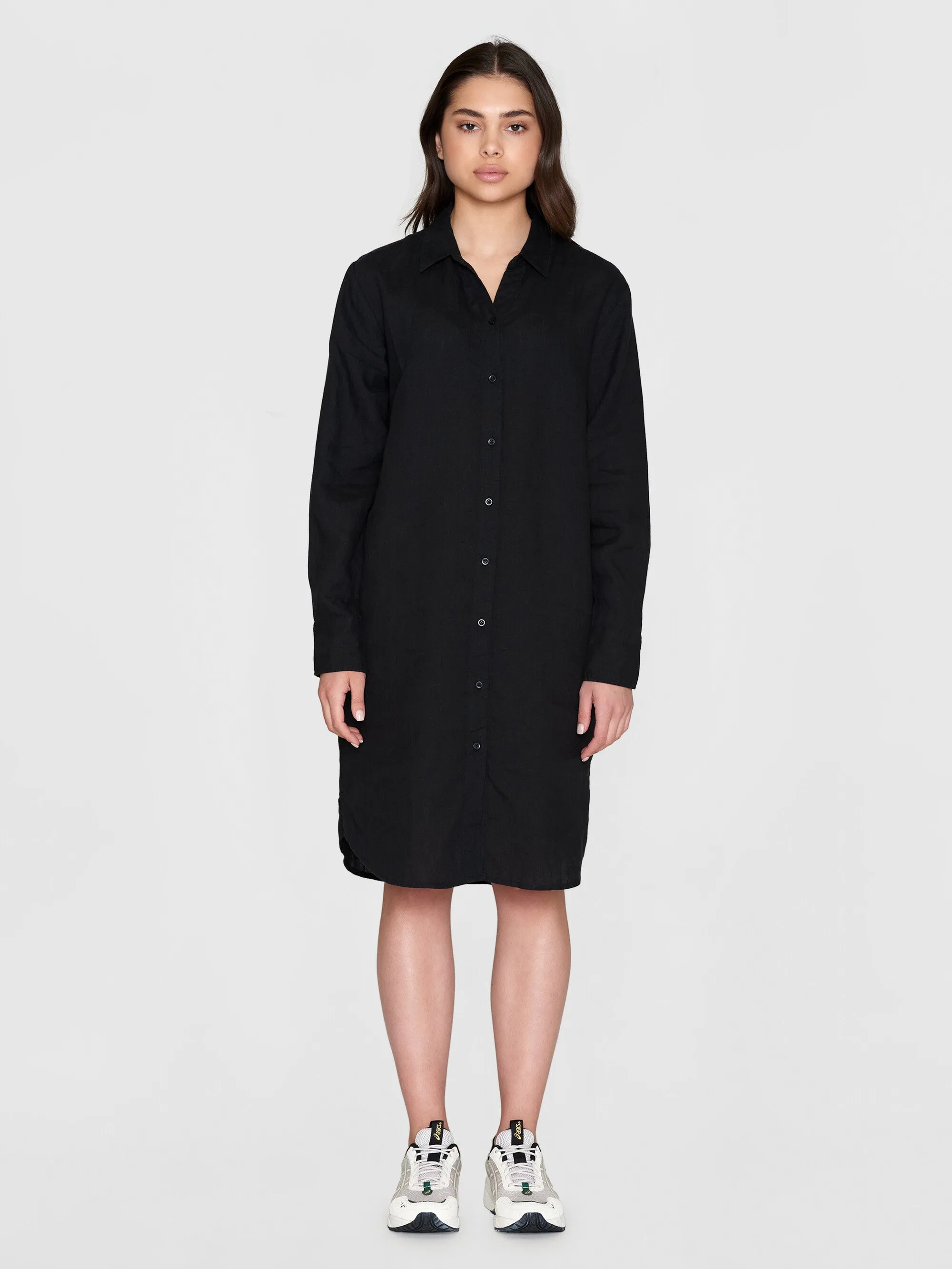 Classic linen dress - Black Jet Knowledge Cotton