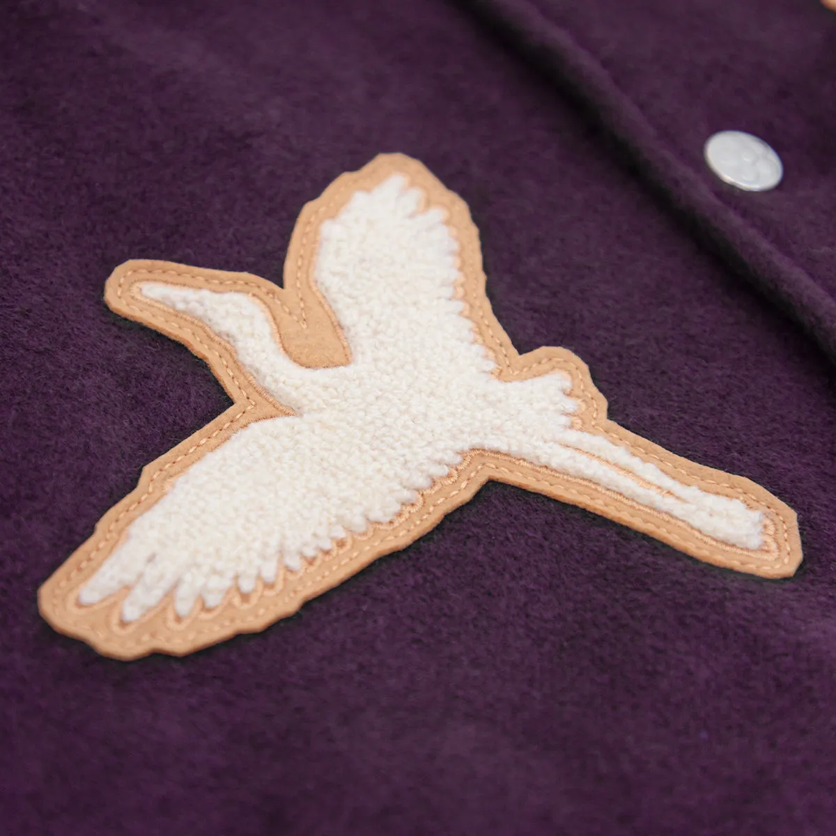 Crane Varsity Jacket 'Purple Cream'