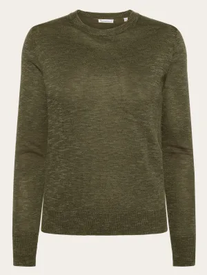Crew neck knit Tencel - Forrest Night Knowledge Cotton