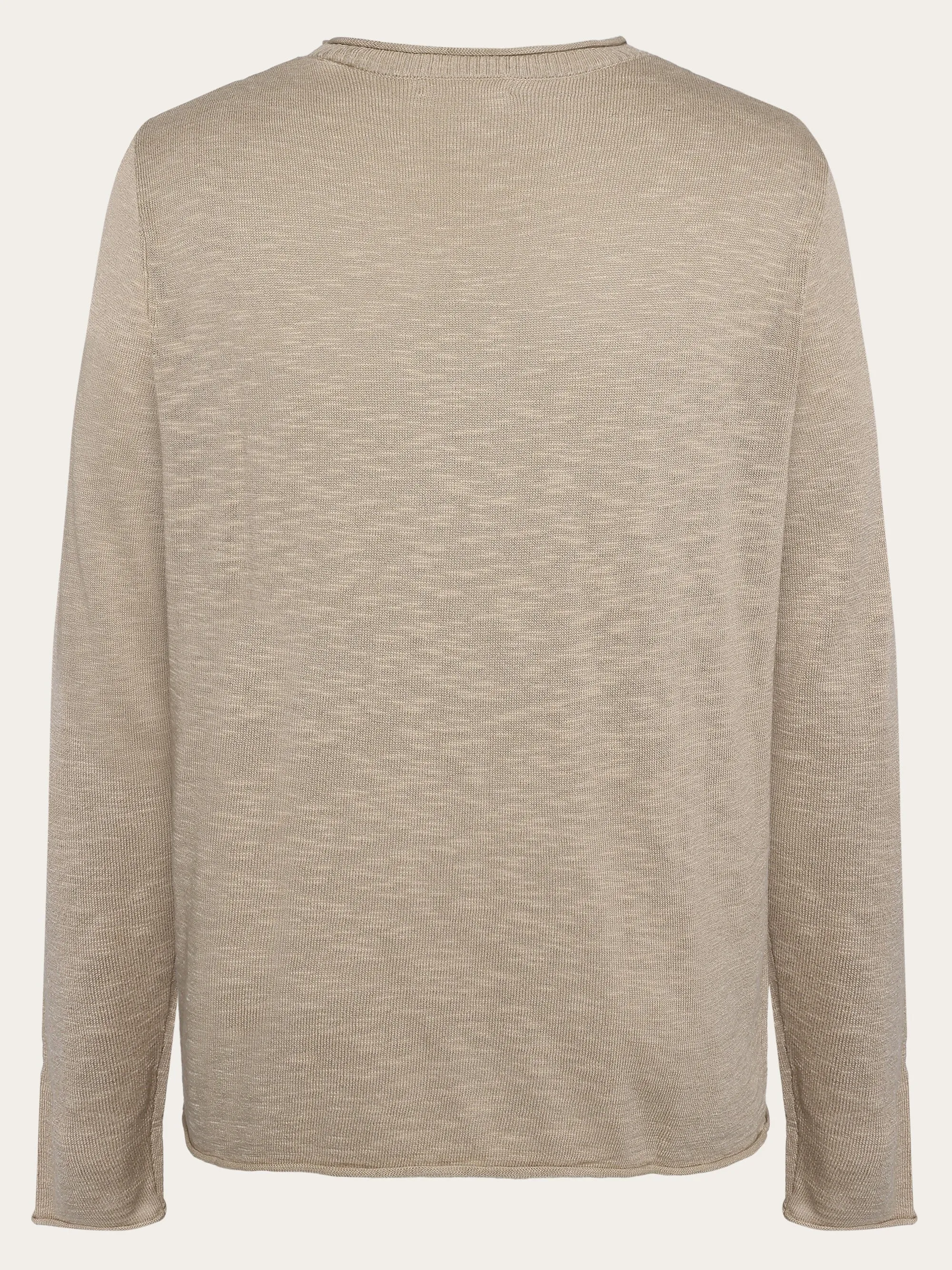 Crew neck knit Tencel - Light feather gray Knowledge Cotton