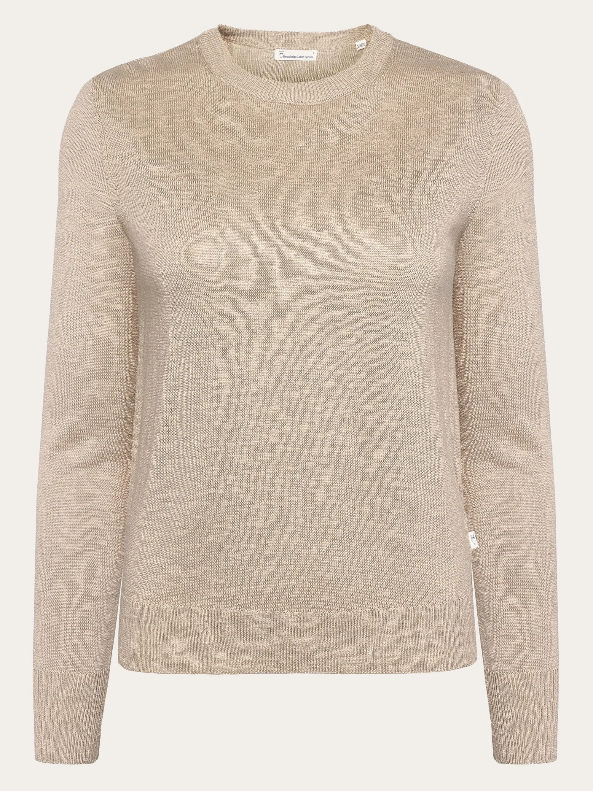 Crew neck knit Tencel - Light feather gray Knowledge Cotton
