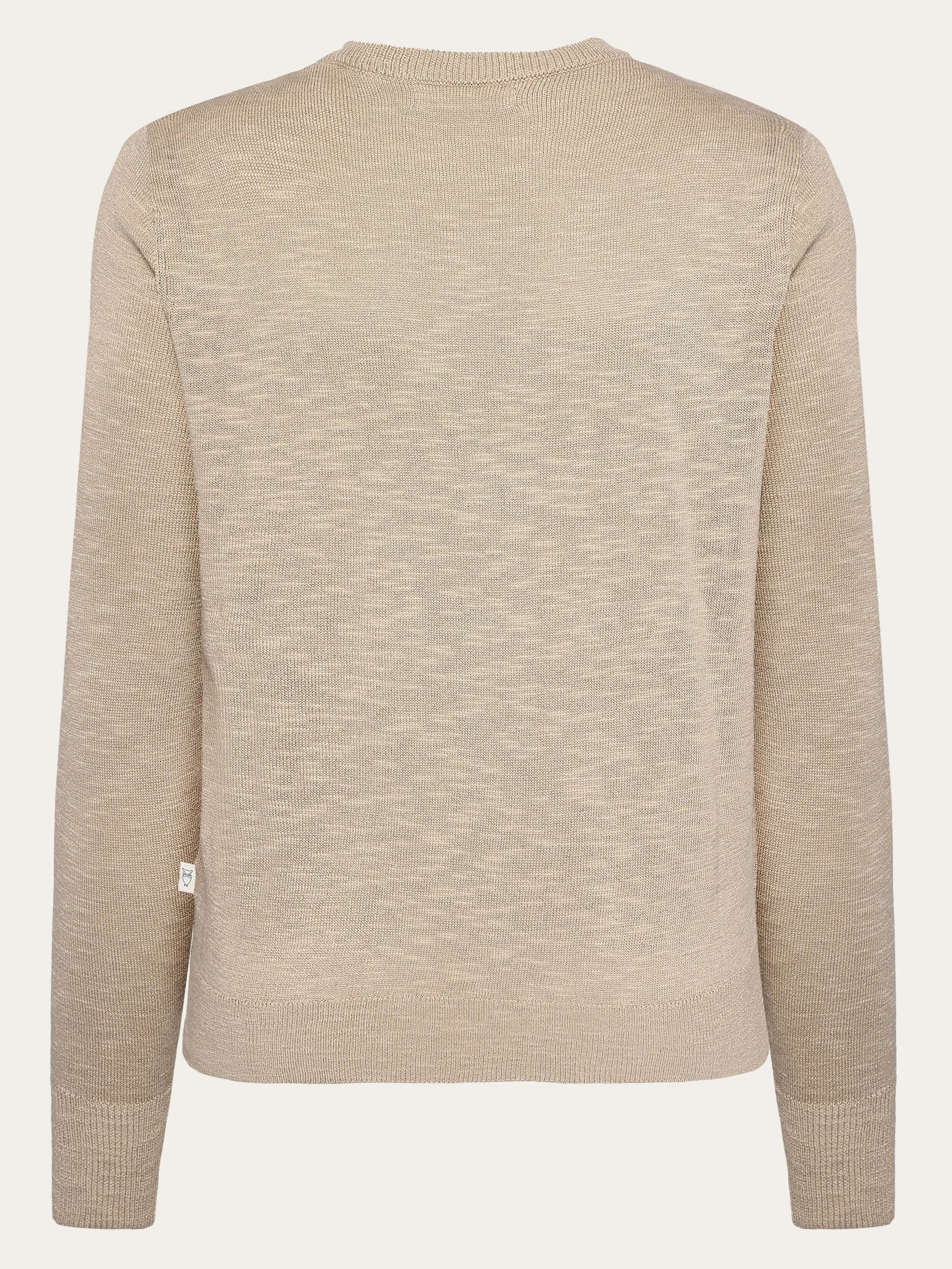 Crew neck knit Tencel - Light feather gray Knowledge Cotton