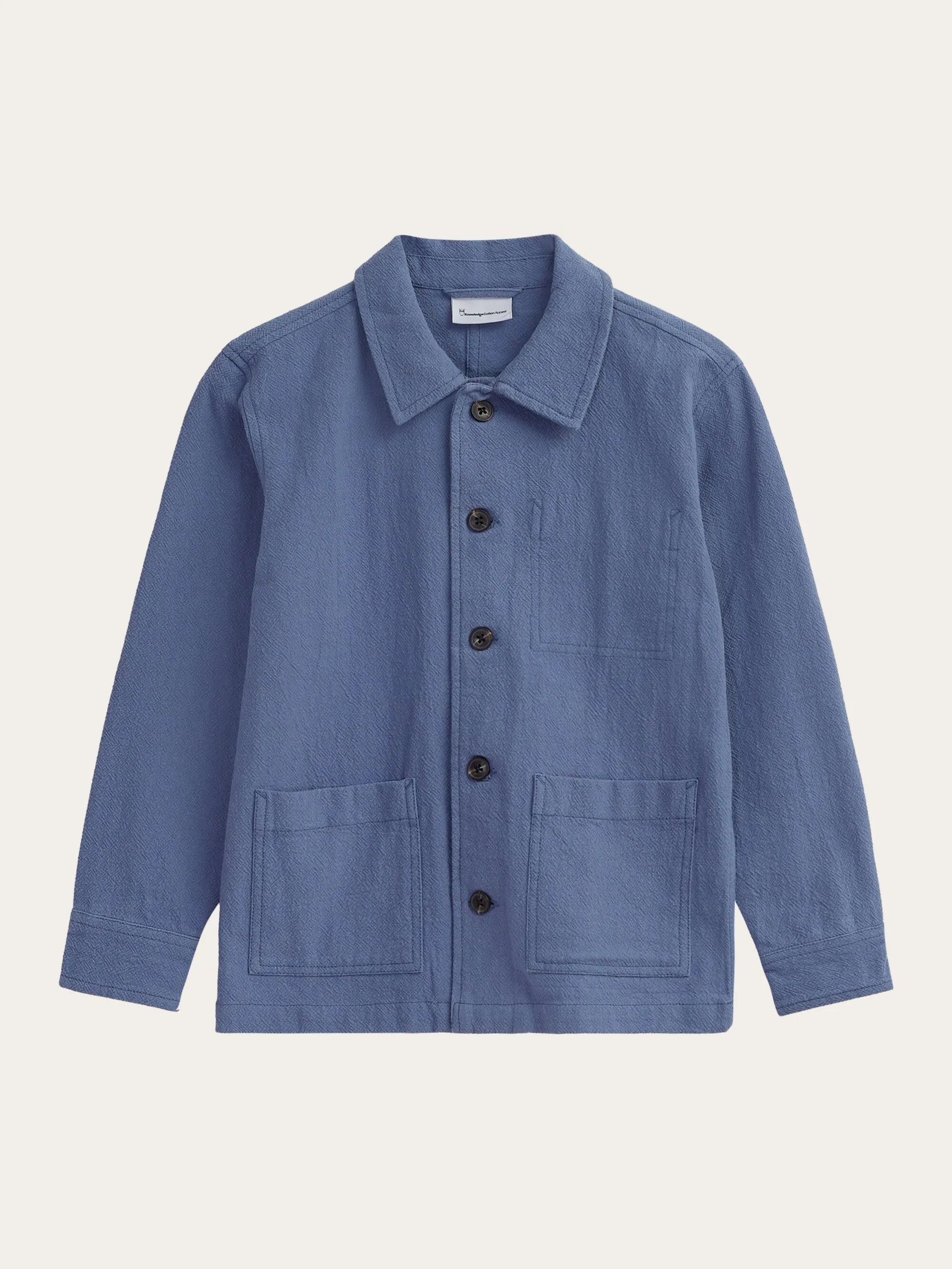Crushed cotton overshirt - GOTS/Vegan - Moonlight Blue Knowledge Cotton