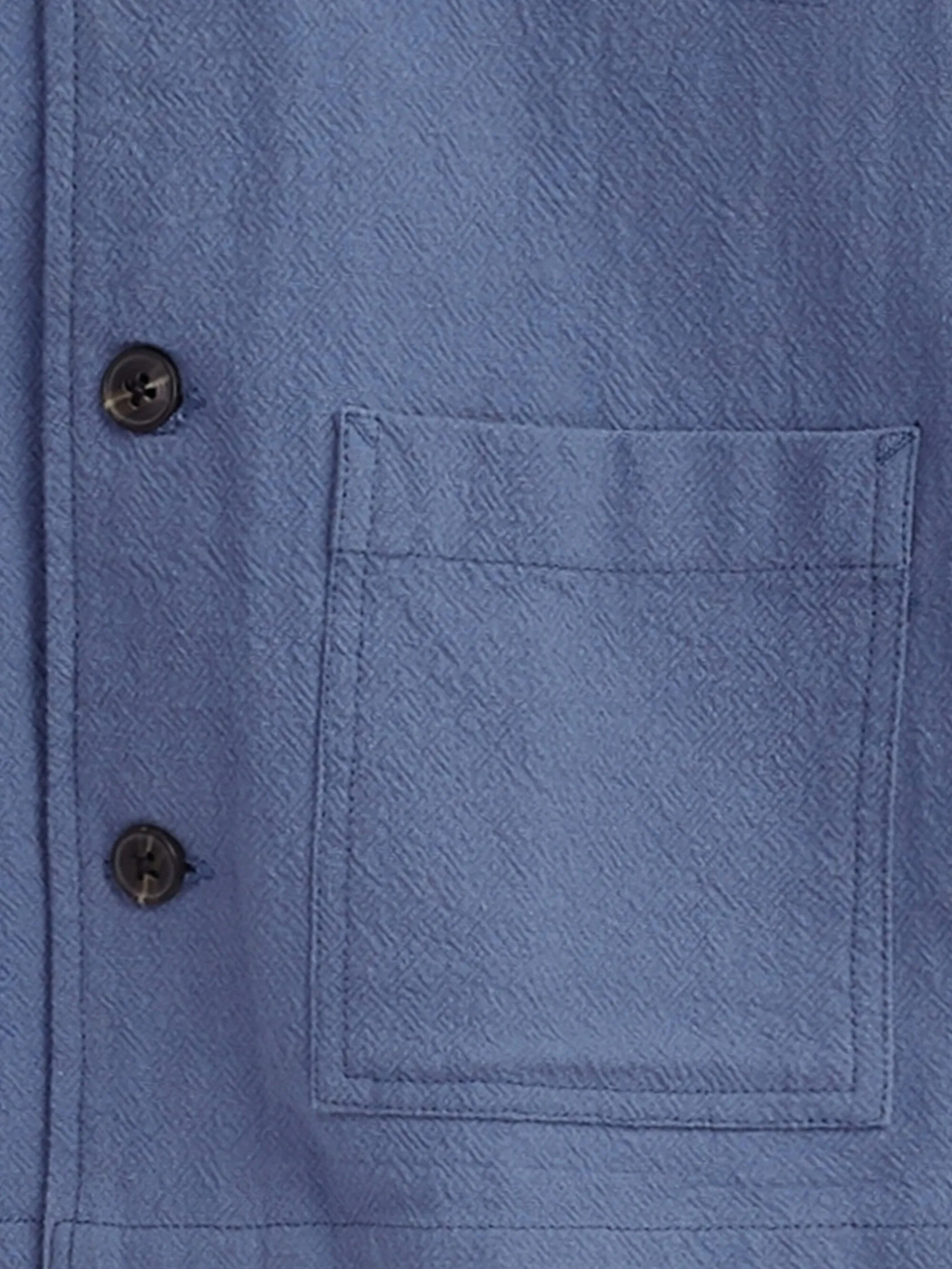 Crushed cotton overshirt - GOTS/Vegan - Moonlight Blue Knowledge Cotton