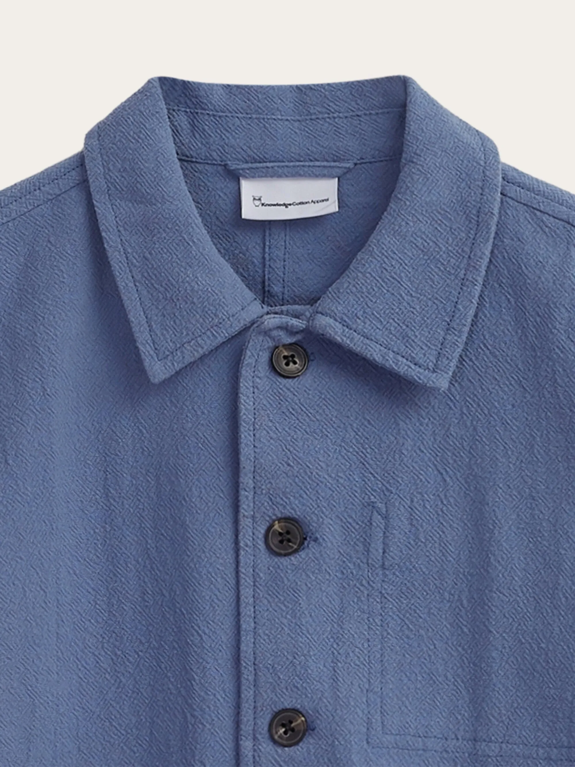 Crushed cotton overshirt - GOTS/Vegan - Moonlight Blue Knowledge Cotton