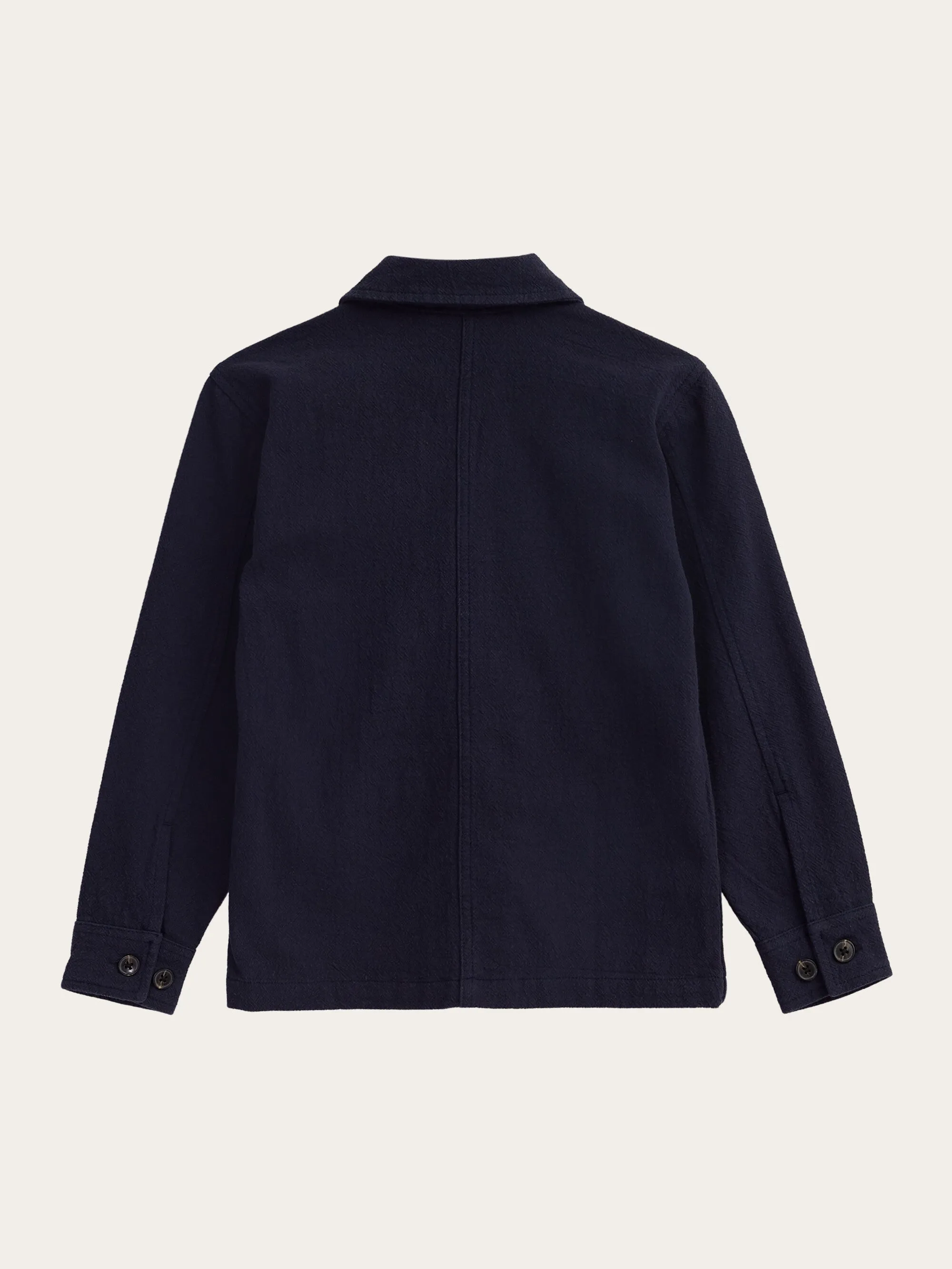 Crushed cotton overshirt - GOTS/Vegan - Total Eclipse Knowledge Cotton