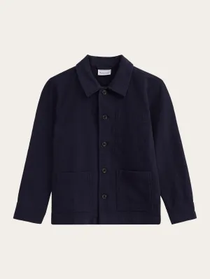 Crushed cotton overshirt - GOTS/Vegan - Total Eclipse Knowledge Cotton